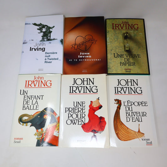 John Irving Lot 10 Livres Monde selon Garp/Veuve de Papier/Prière pour Owen PB