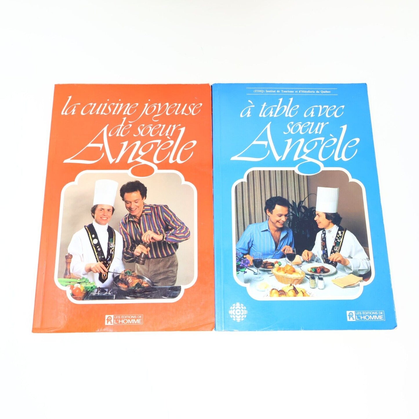 La Cuisine Joyeuse de Soeur Angèle Lot 2 Livres Recettes Table Français 1980s