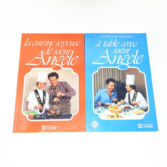 La Cuisine Joyeuse de Soeur Angèle Lot 2 Livres Recettes Table Français 1980s