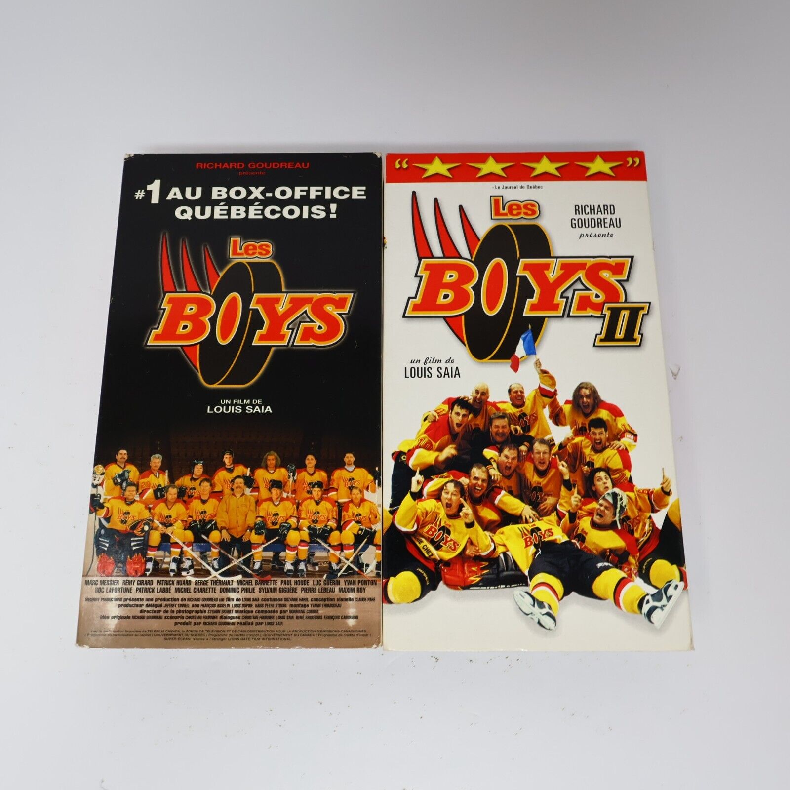 Les Boys 1 & 2 Lot de 2 VHS NTSC Testés Français/French Québécois Hockey Comédie