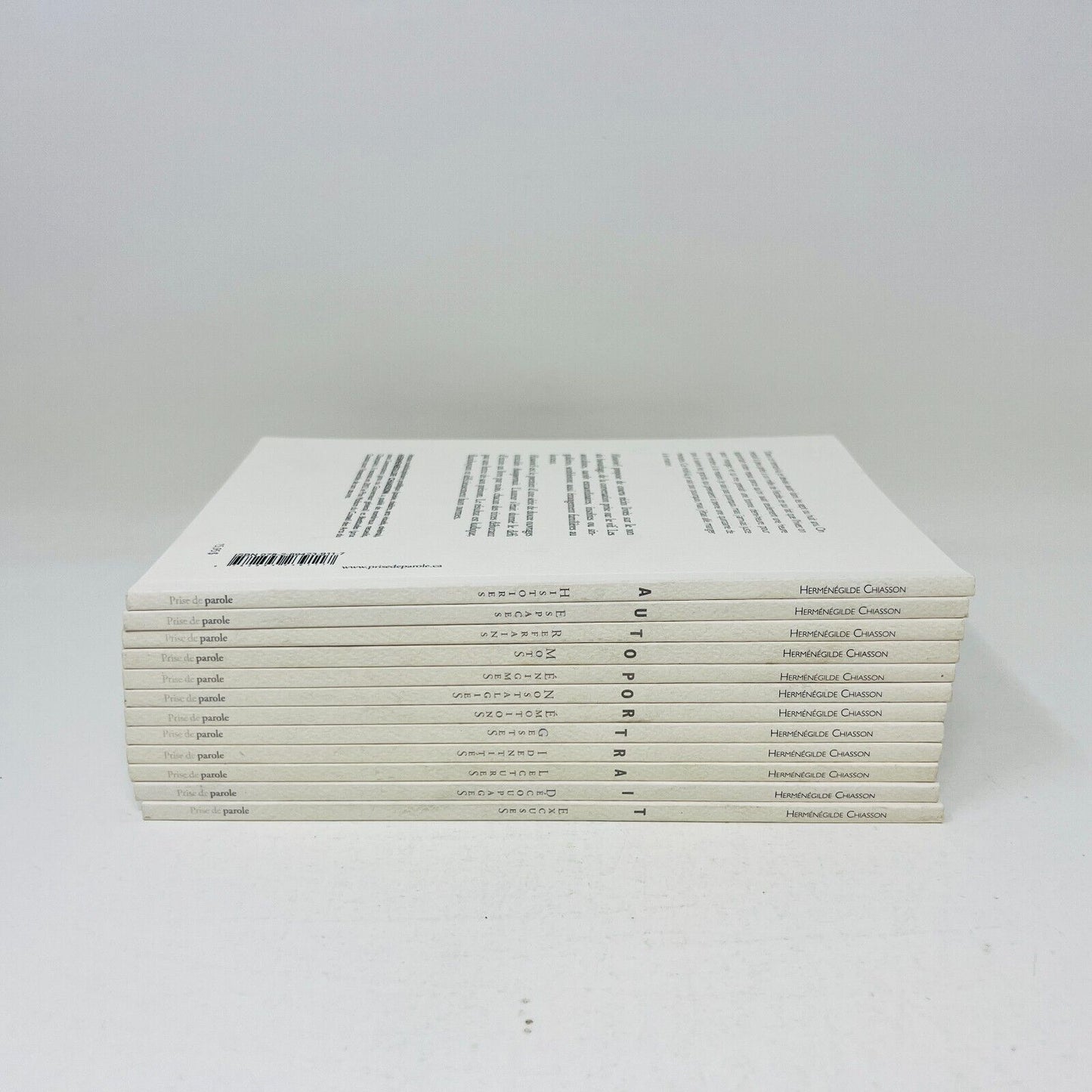 2014 Coffret Autoportrait de Herménégilde Chiasson 12 Livres & Estampe Numérotée