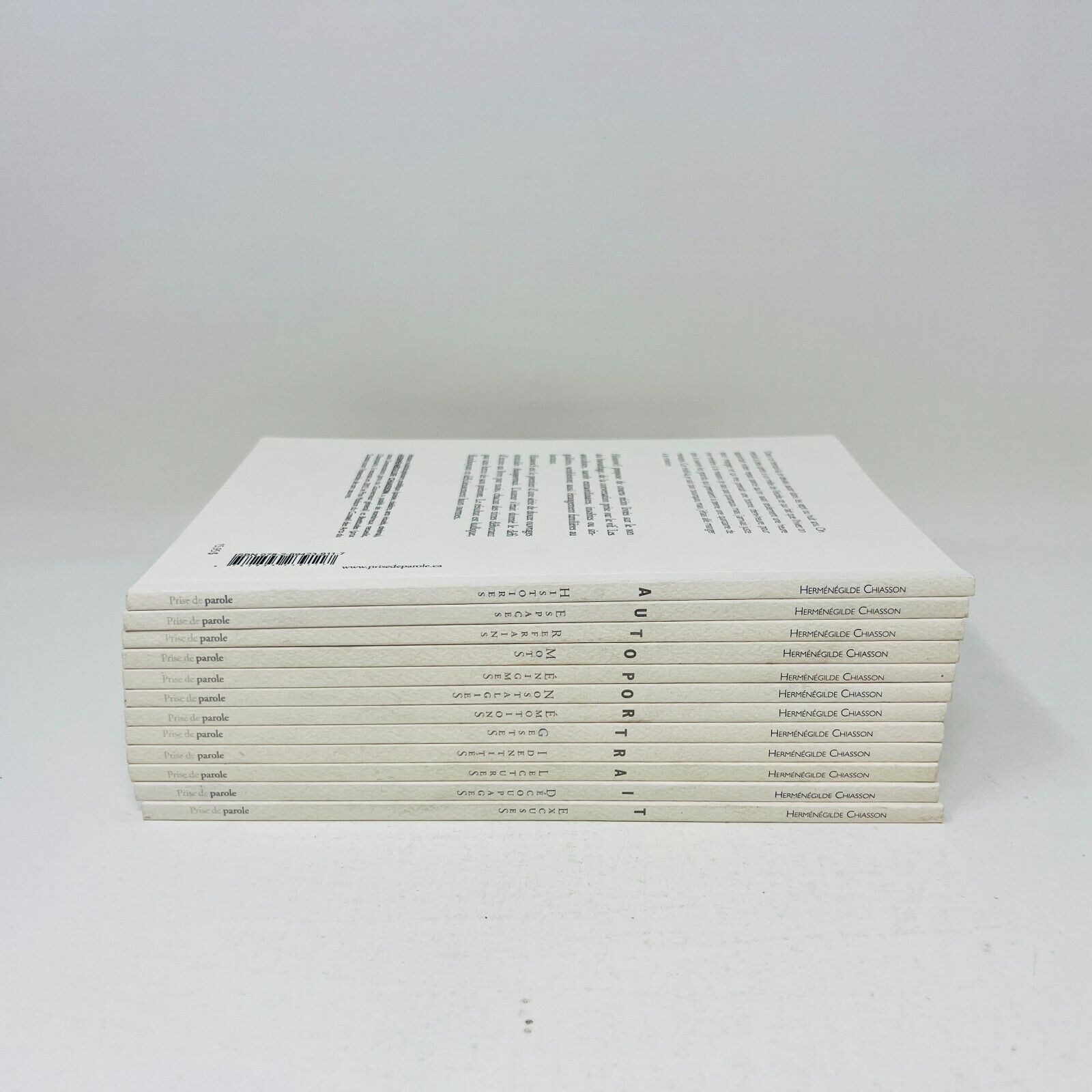 2014 Coffret Autoportrait de Herménégilde Chiasson 12 Livres & Estampe Numérotée
