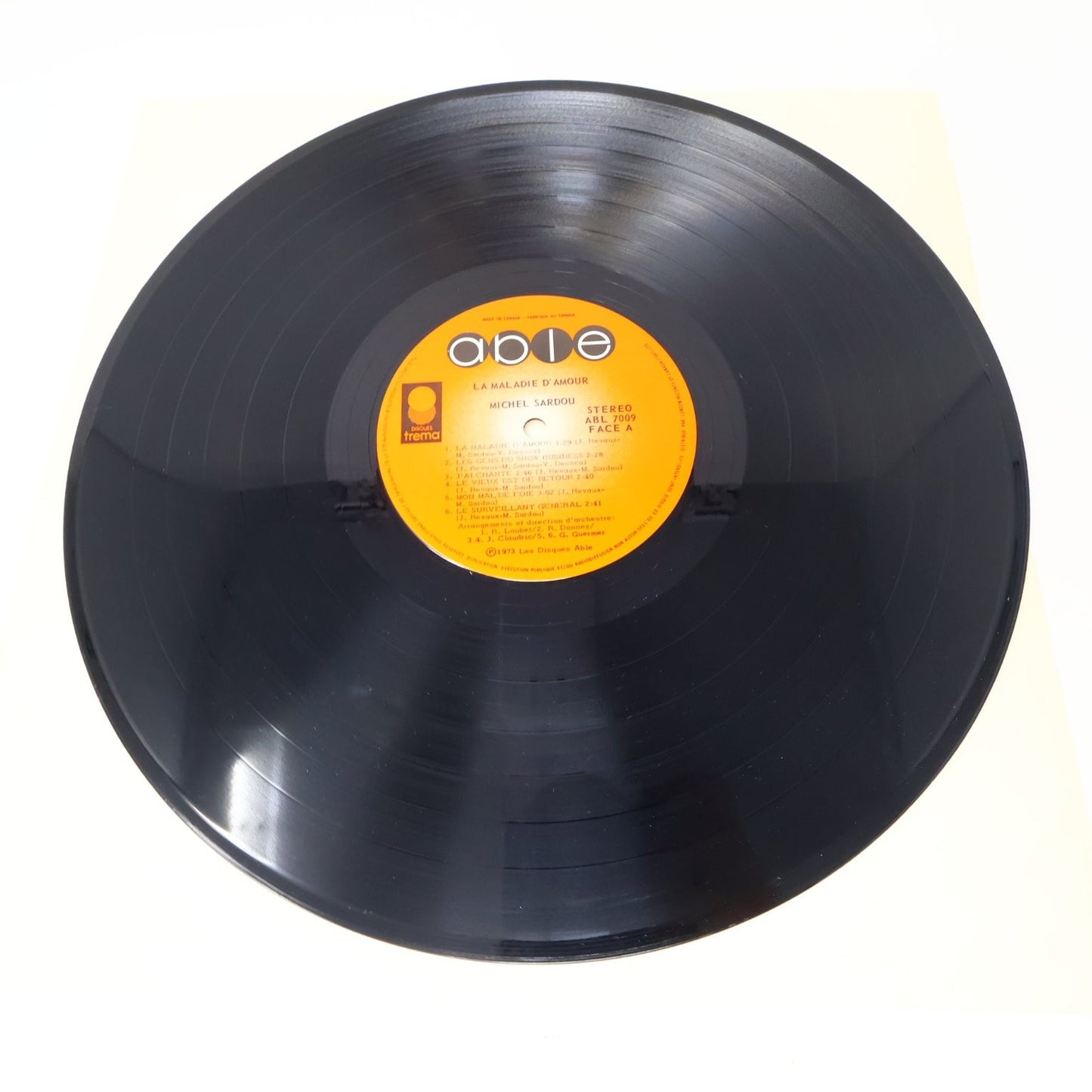 Michel Sardou La Maladie D'Amour LP Record 1973 Disques Able French Pop ABL-7009