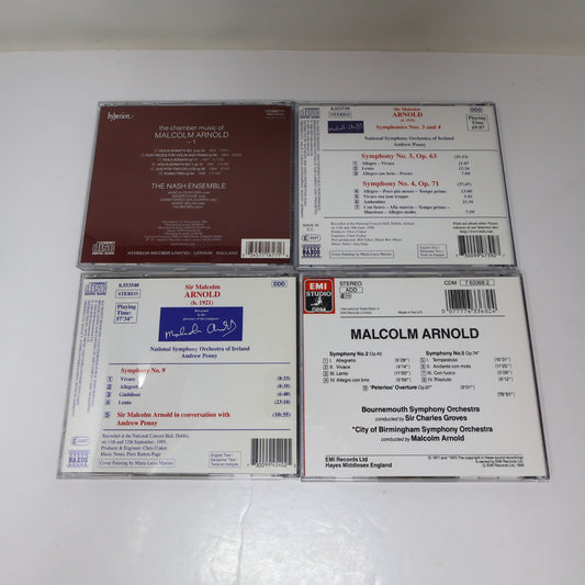 Sir Malcolm Arnold 4 CD Lot Symphony #2-3-4-5 9/Chamber Music 1 Classical 80-90s