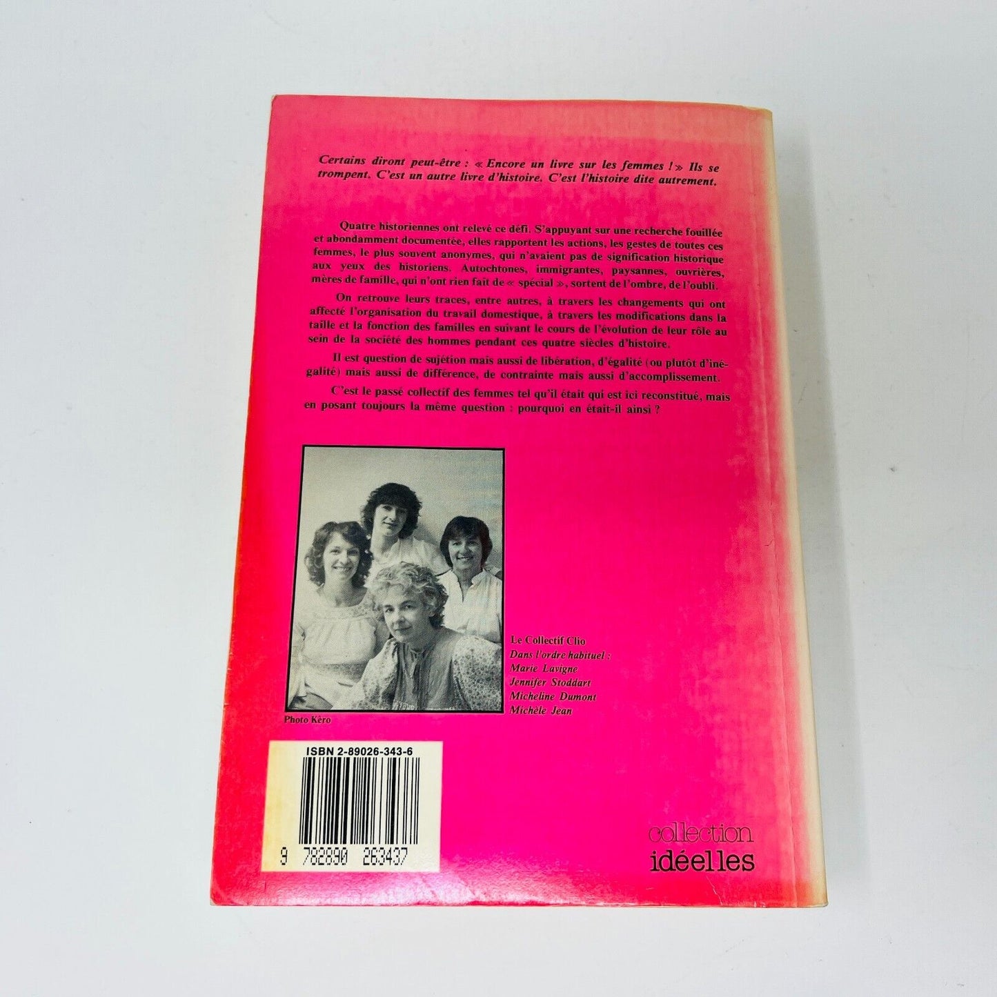 1985 L'Histoire des Femmes au Québec Collectif Clio Français/French Historique