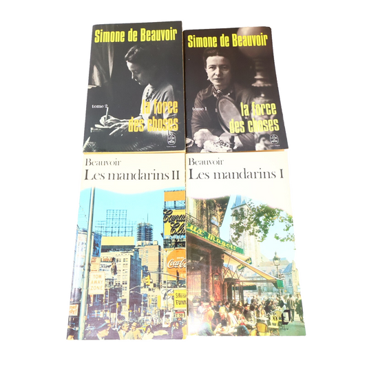 Simone de Beauvoir Lot 4 Livres La Force des Choses 1-2/Les Mandarins 1-2 Roman
