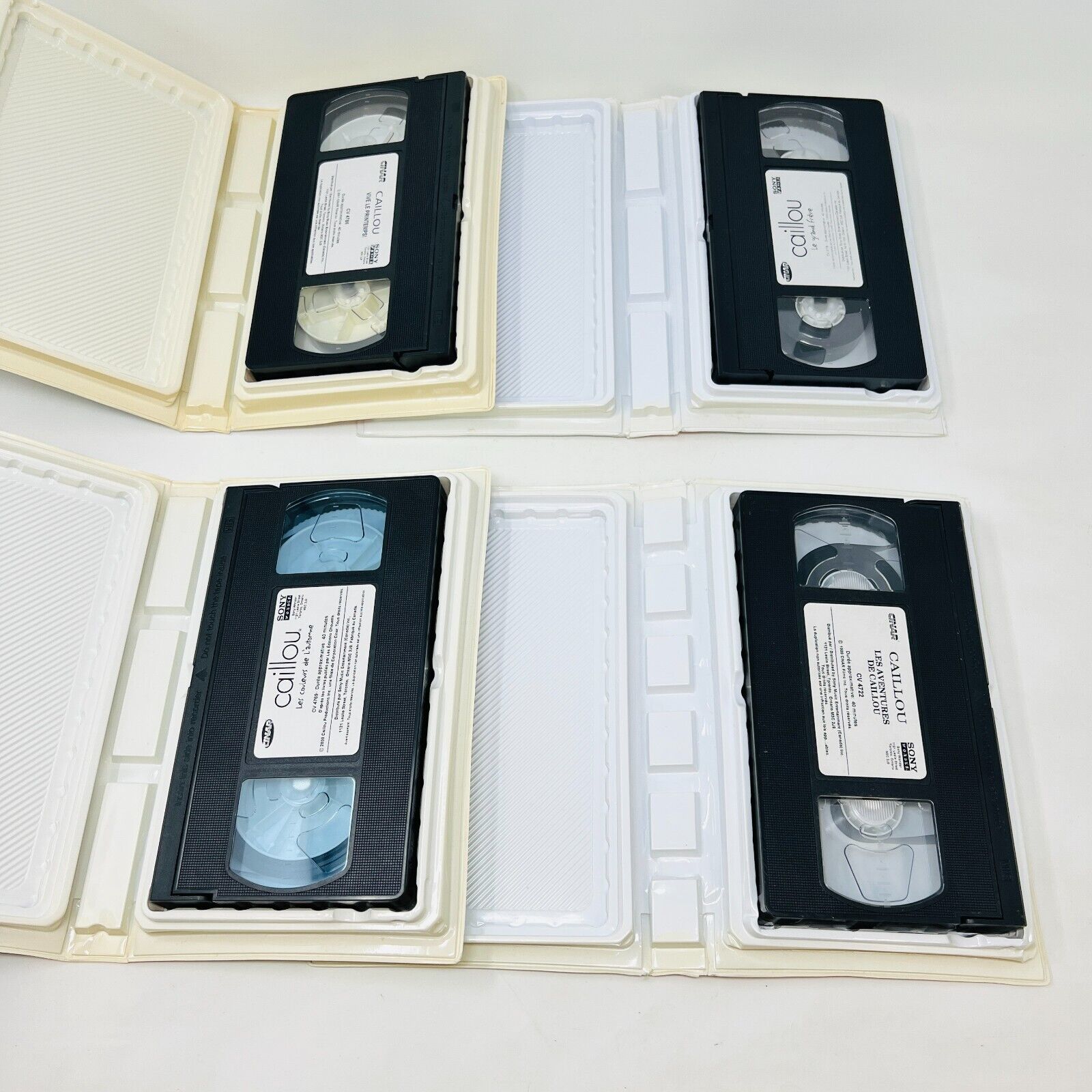 8x Caillou VHS en Français/in French Testés Cinar NTSC Lot Set Docteur Caillou