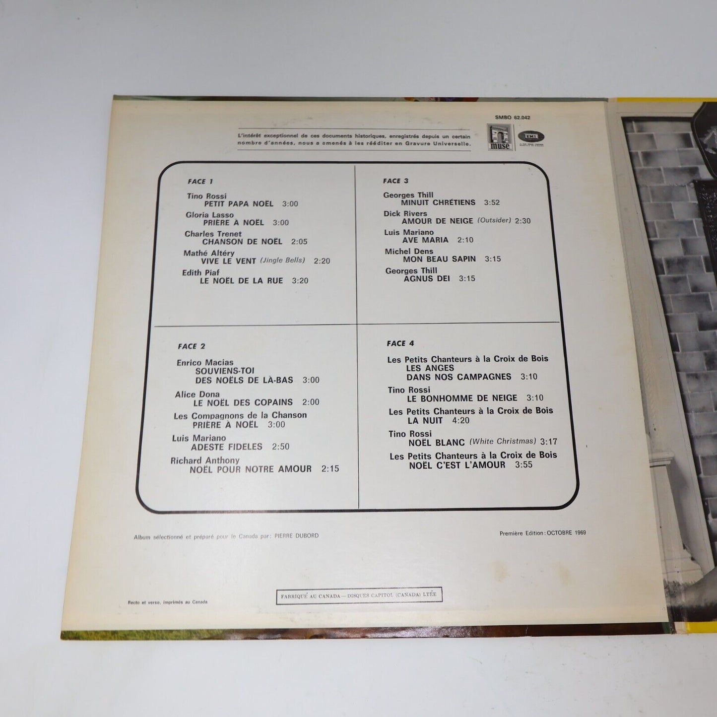 Joyeux Noël LP Muse 1969 Tino Rossi Charles Trenet Dick Rivers Minuit Chrétiens