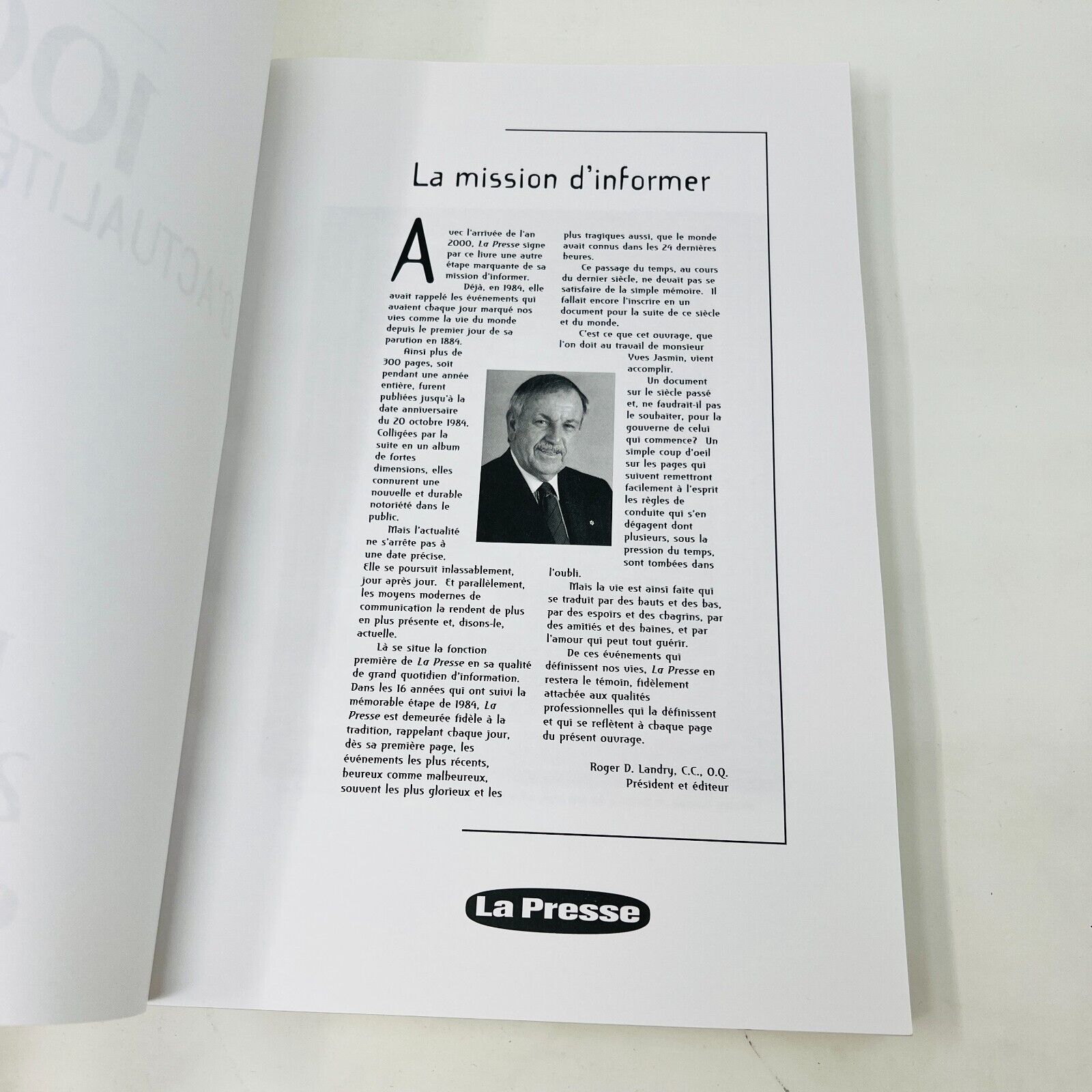 100 Ans d'Actualités La Presse 1900-2000 Articles du Journal Livre Rétrospective