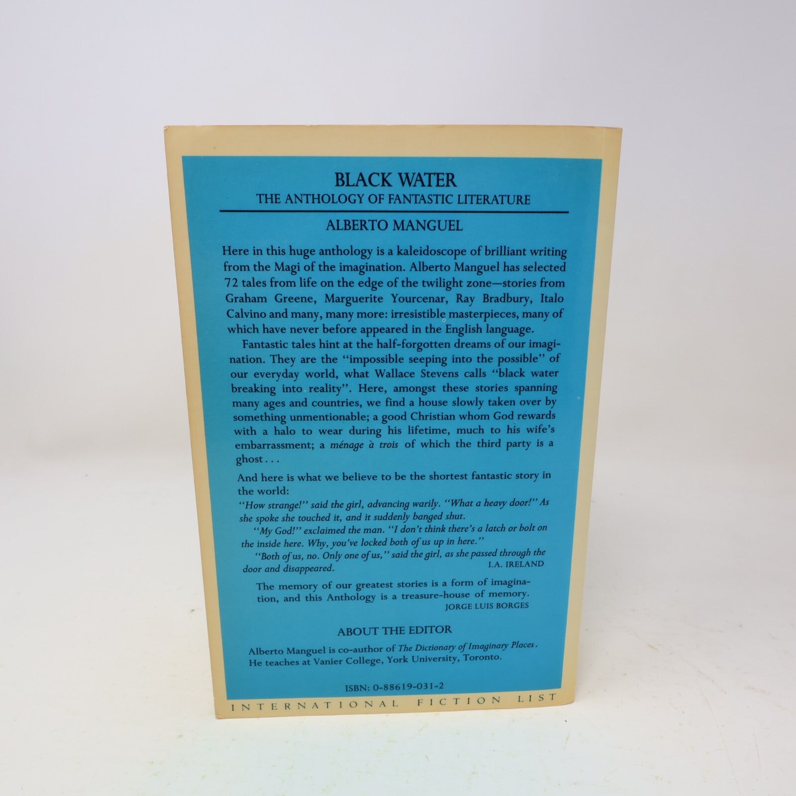 1983 Black Water the Anthology of Fantastic Literature Alberto Manguel Fantasy
