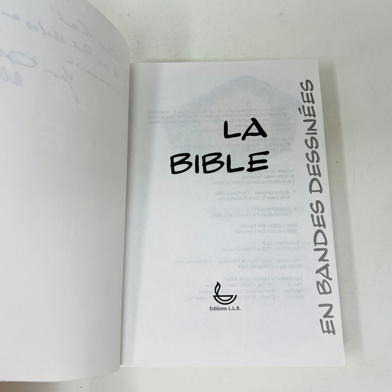 1996 La Bible en Bandes Dessinées en BD LLB en Français/French Comics Religion