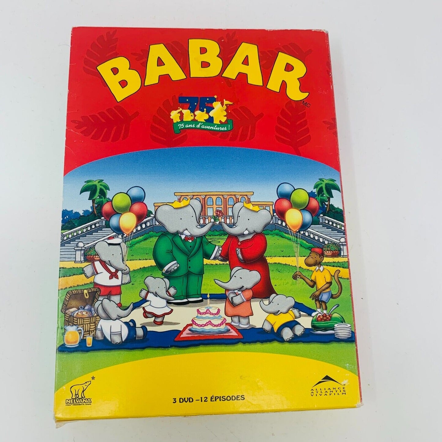 Babar 75 Ans d'Aventures! DVD Français & English Region 1 Testé Nelvana Coffret