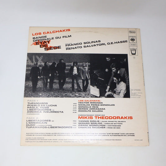 Los Calchakis État de Siège Film Soundtrack LP Disque FS 90207 Mikis Theodorakis