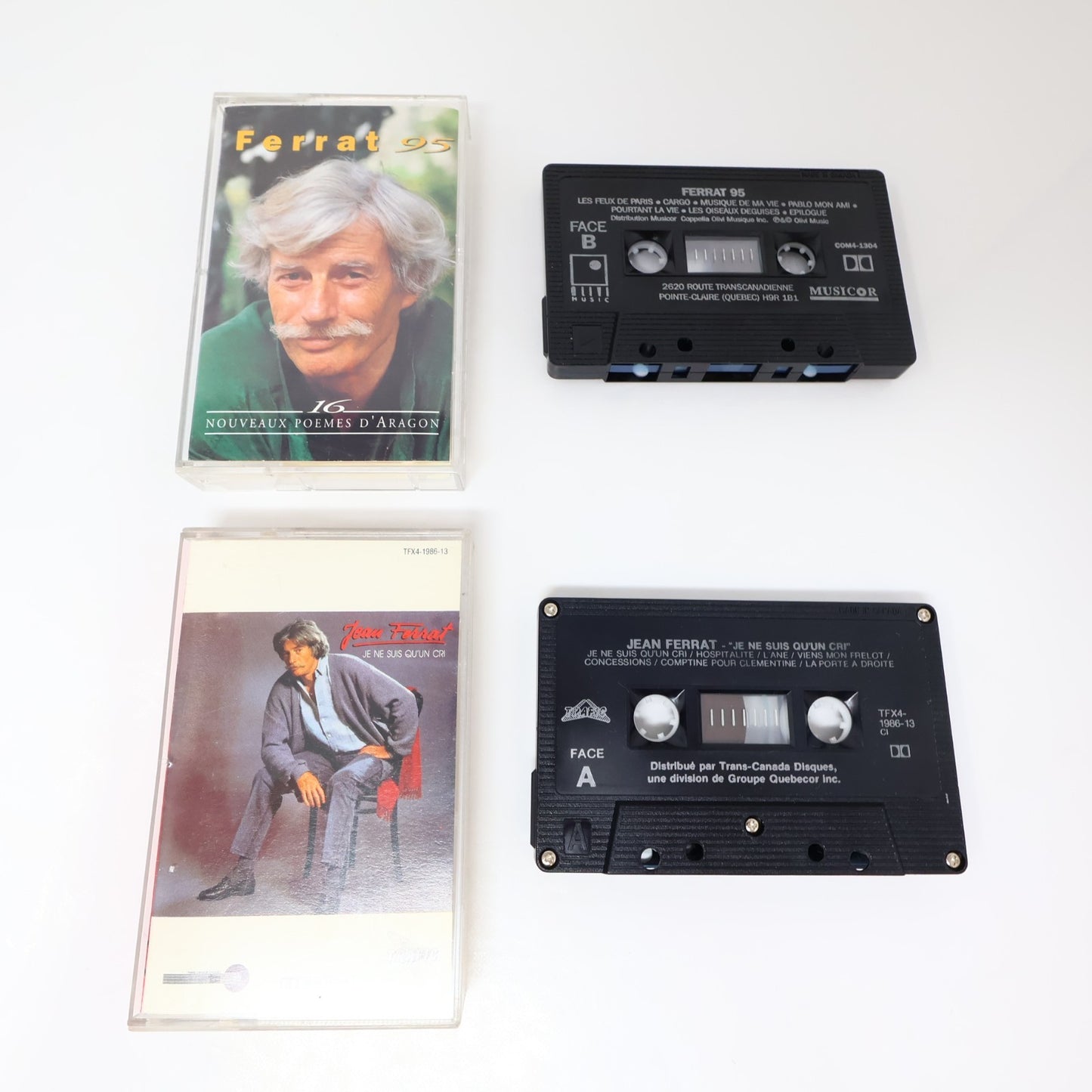 Jean Ferrat Lot 3 Cassettes Je ne suis qu'un cri/16 Nouveaux Poèmes D'Aragon