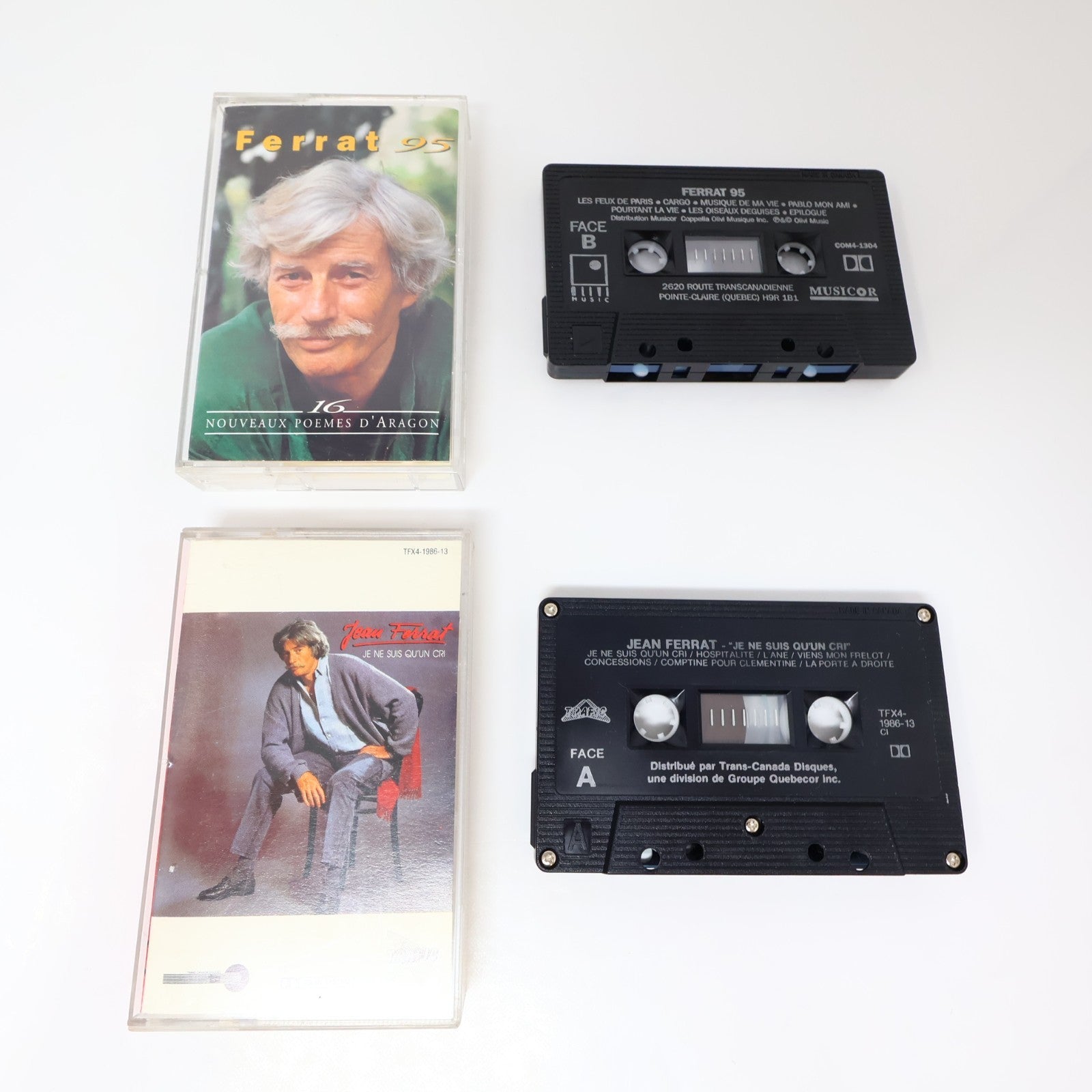 Jean Ferrat Lot 3 Cassettes Je ne suis qu'un cri/16 Nouveaux Poèmes D'Aragon