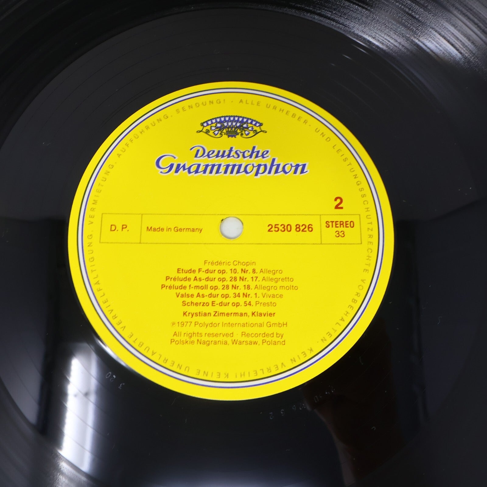 Frédéric Chopin Krystian Zimerman Piano Polonaise Préludes LP Record 2530 826