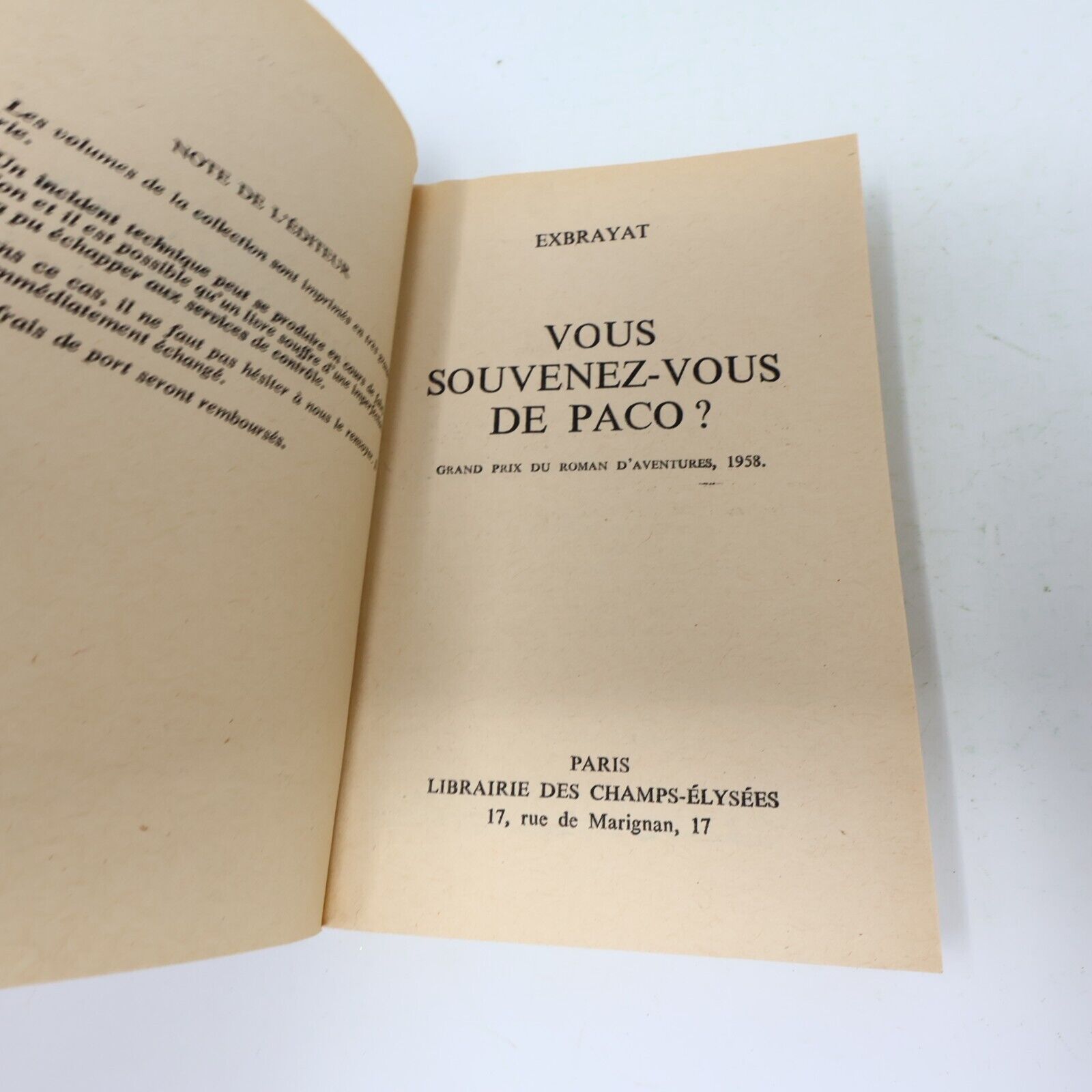 Lot 18 Exbrayat Club des Masques Notre Imogène Tout le Monde l'Aimait Livres