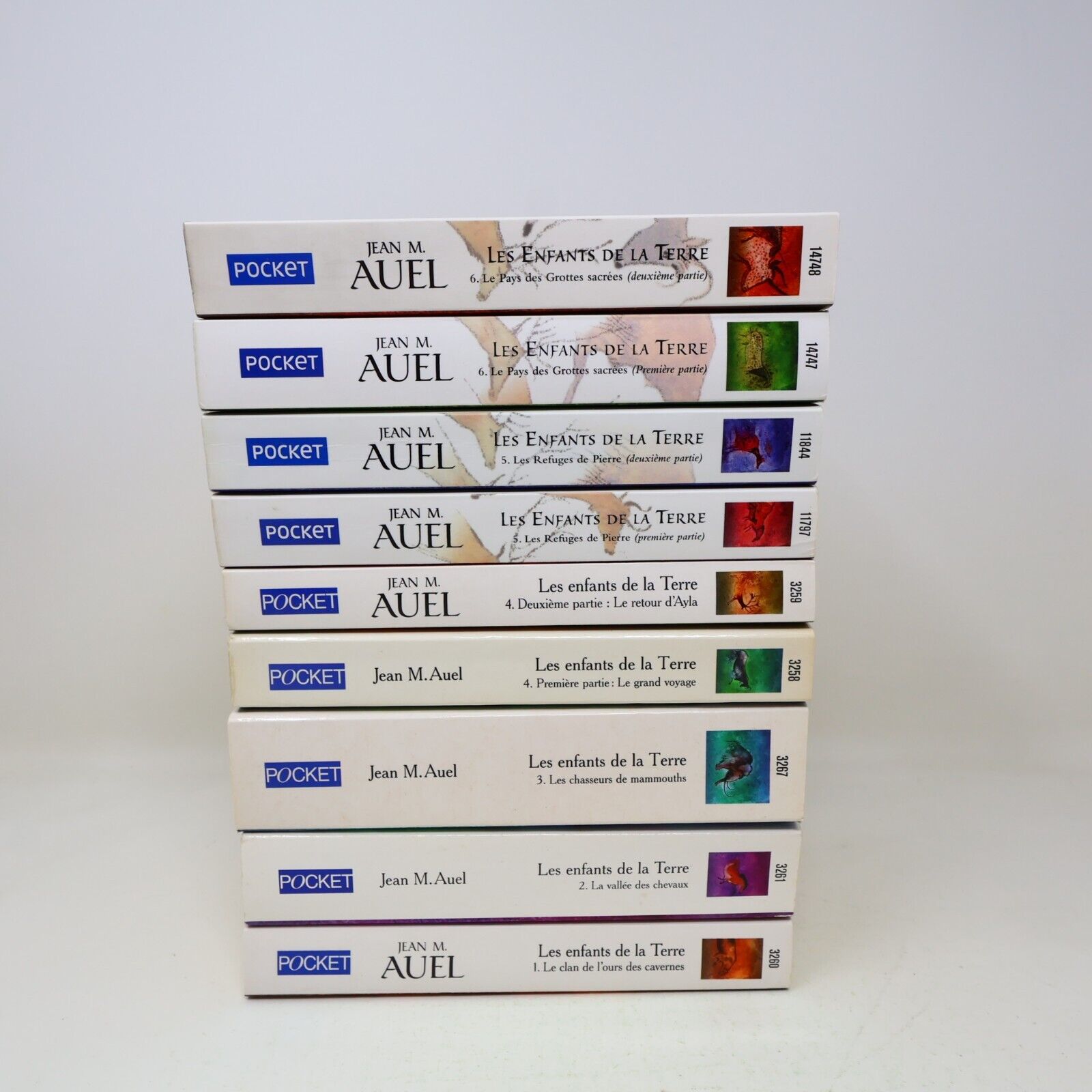 Lot 9 Livres Les Enfants de la Terre Jean M. Auel Pocket Préhistoire Français PB