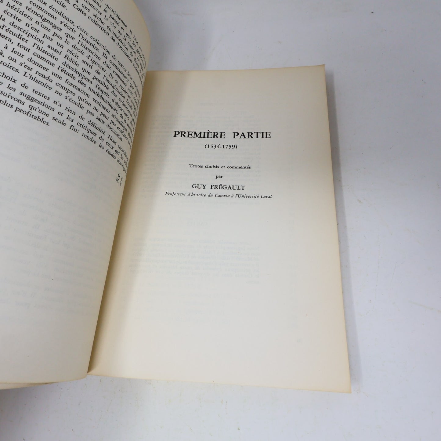 Histoire du Canada Par les Textes #1-2 Série Complète Lot 2 Livres Fides French