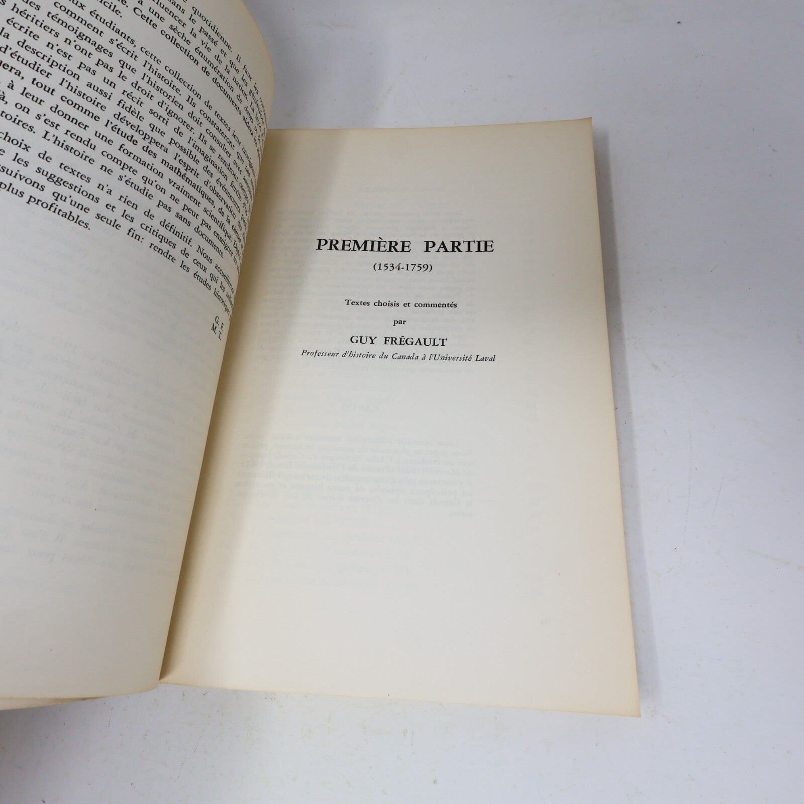 Histoire du Canada Par les Textes #1-2 Série Complète Lot 2 Livres Fides French