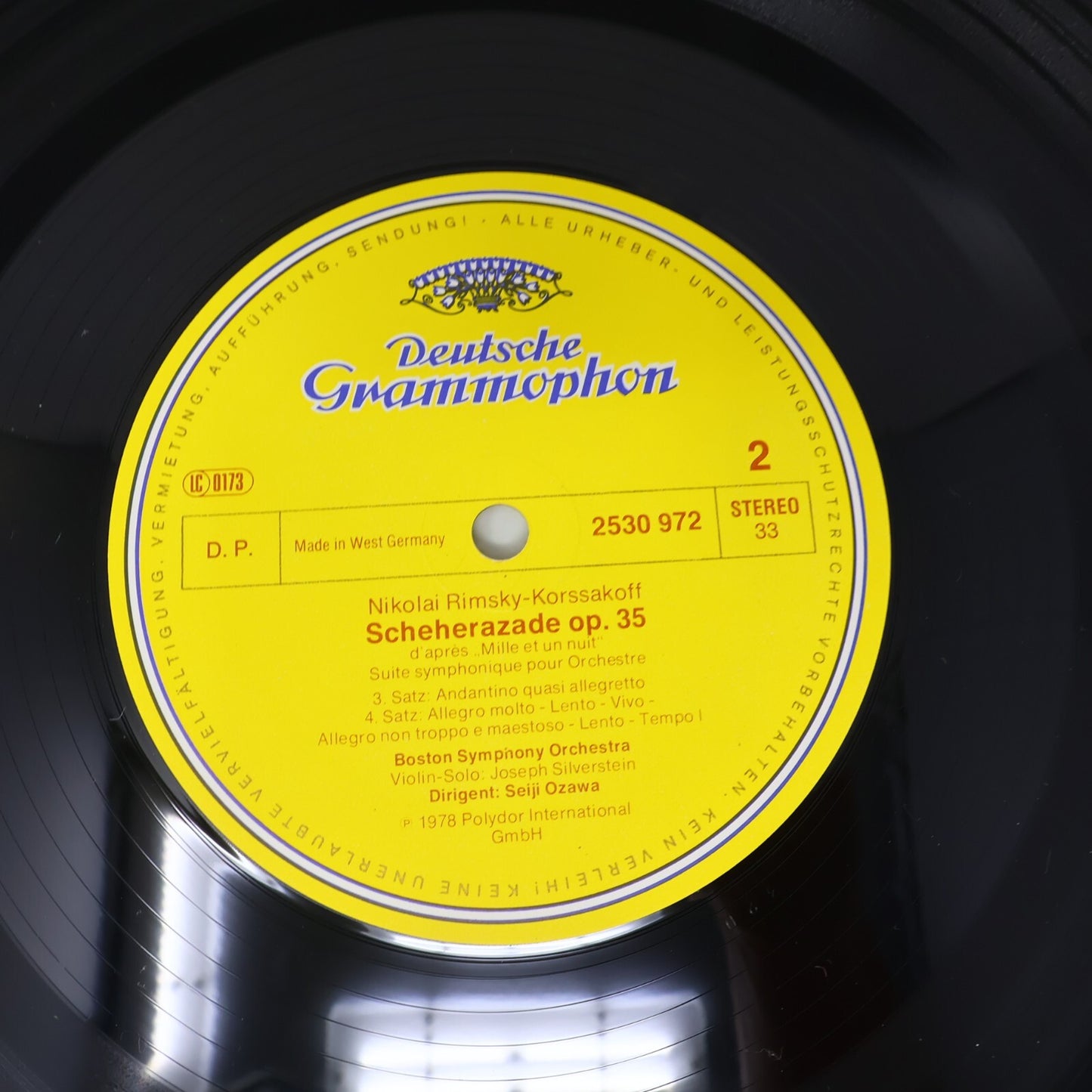 Nikolai Rimsky-Korsakoff Scheherazade Seiji Ozawa Boston LP Record 25390 972