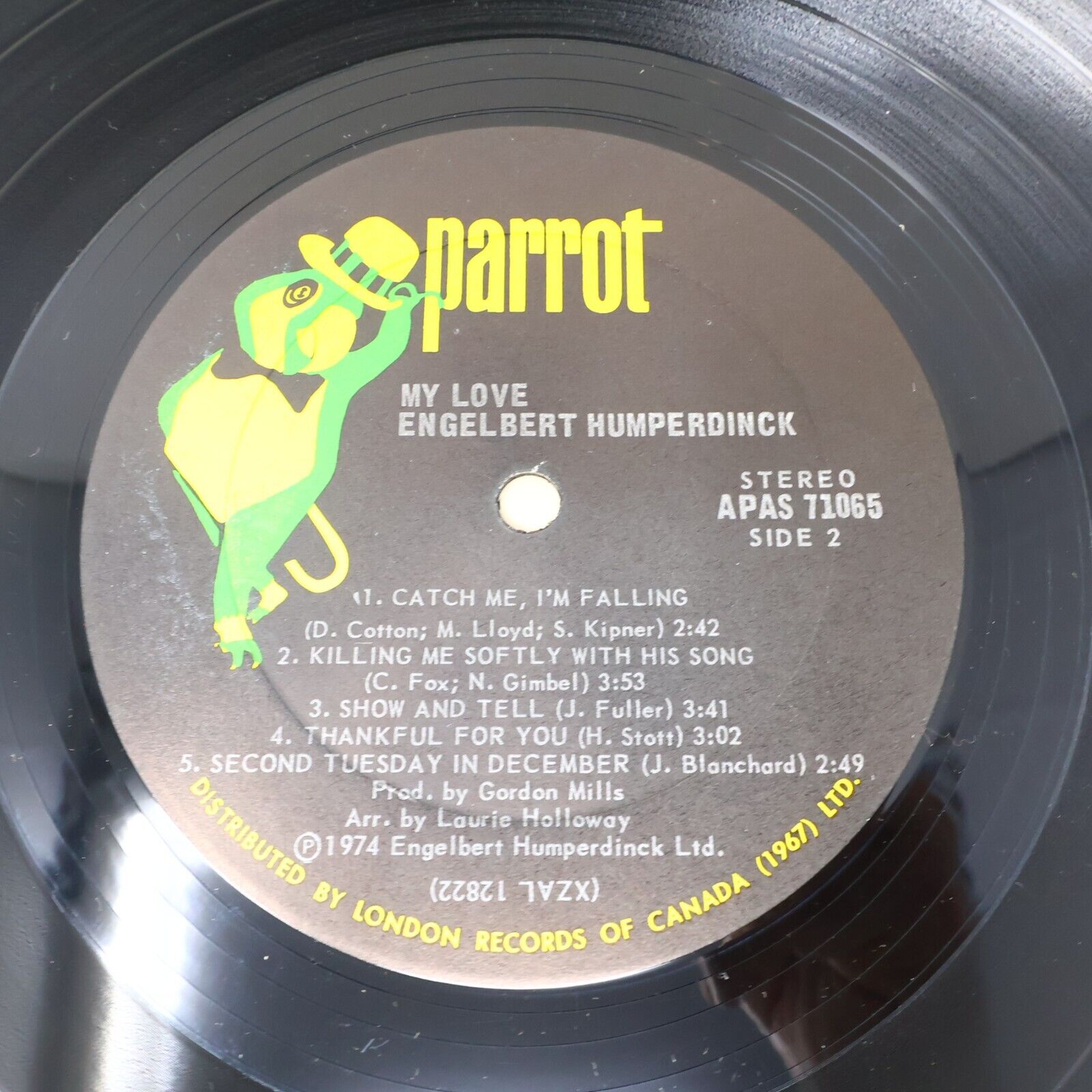 Engelbert Humperdinck My Love LP Record Vinyl 1974 Canada APAS 71065 Photograph