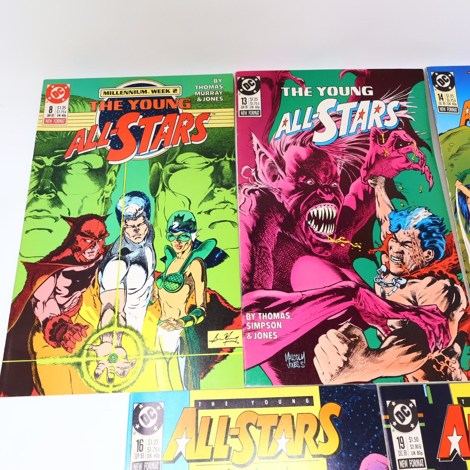Lot 7 Comics The Young All-Stars #8 13-14 16 19-20 23 DC 1987-88 80s