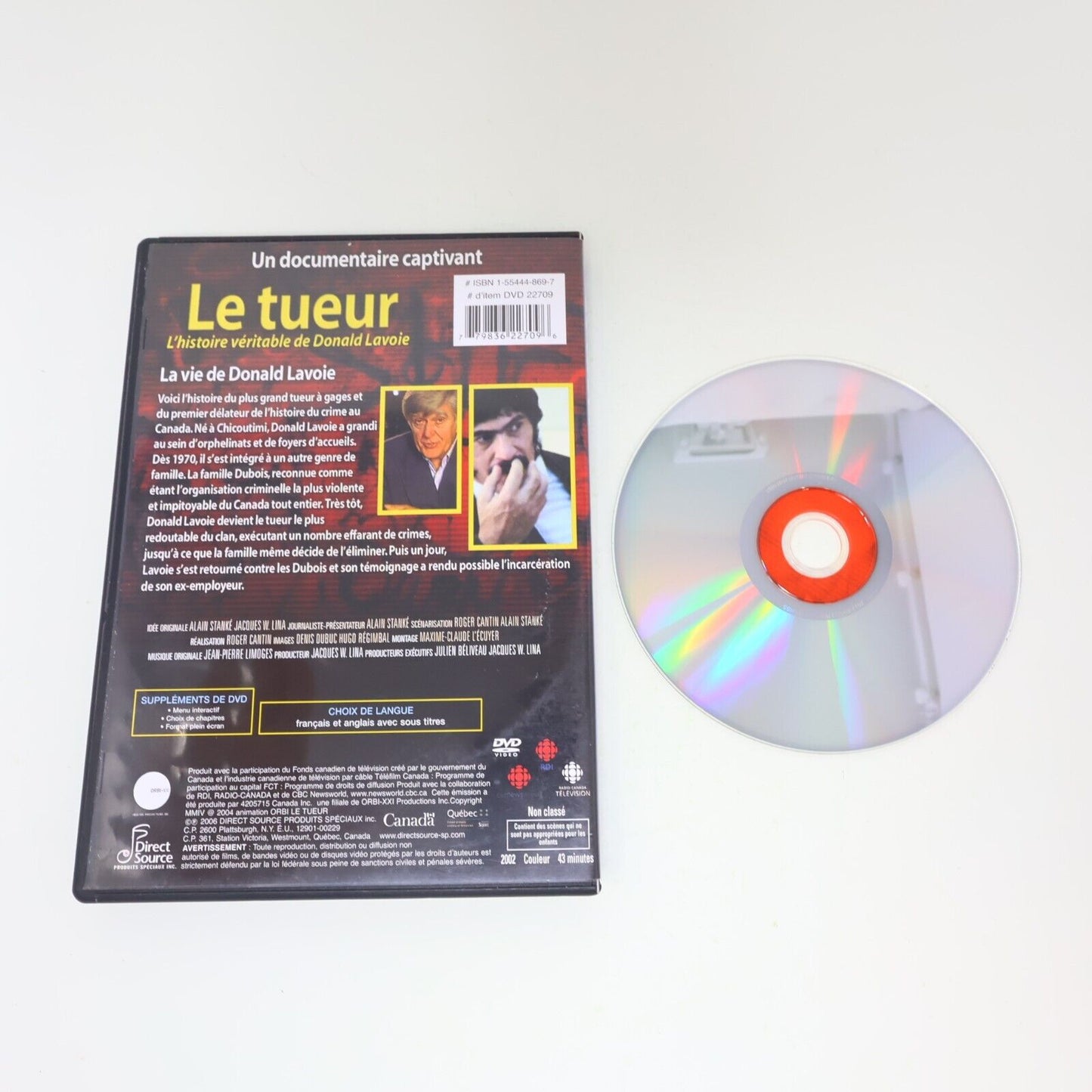 Le Tueur L'Histoire Véritable de Donald Lavoie DVD Français Testé Crime Québec