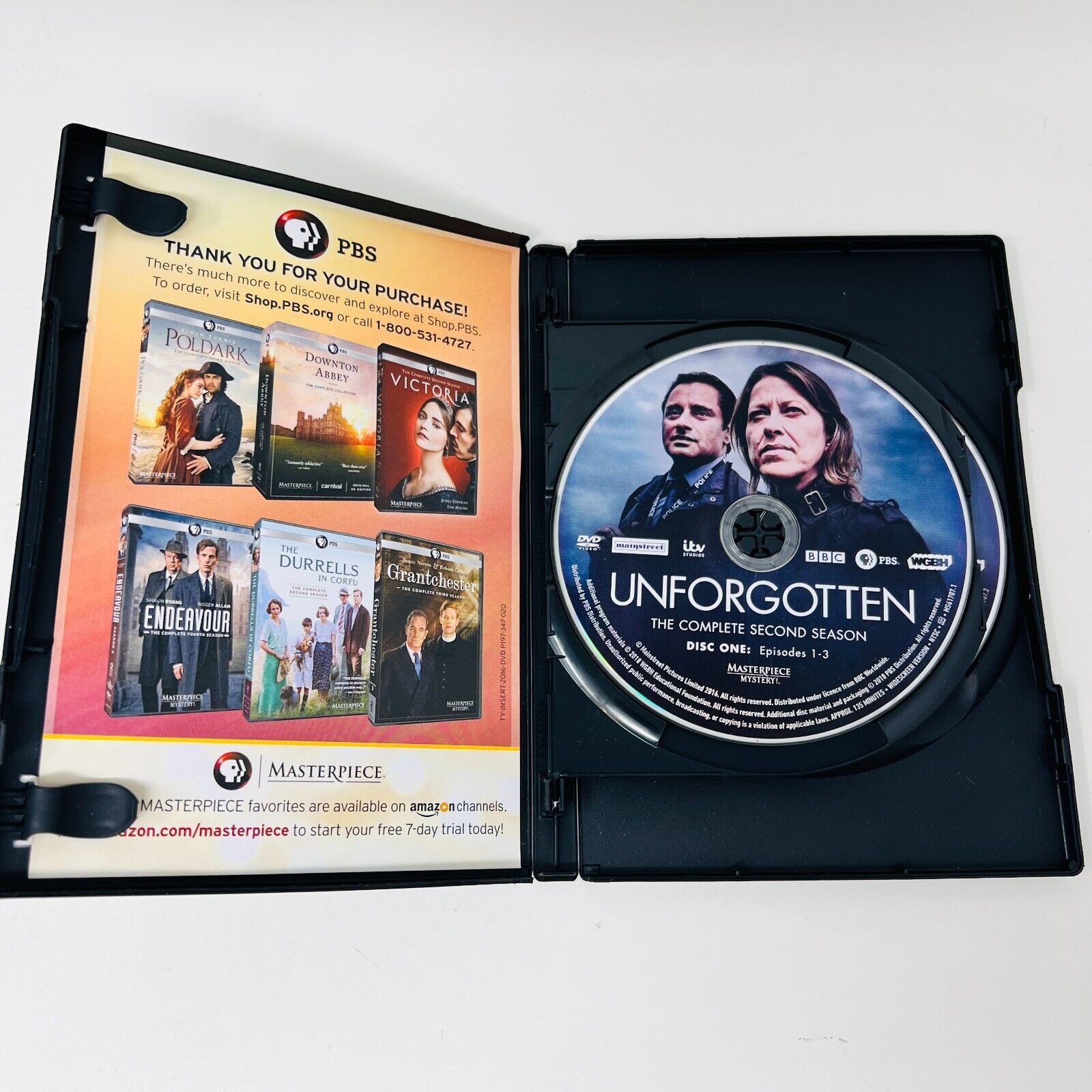 Unforgotten Seasons #1-2-3 DVD Lot Tested PBS Region 1 TV Serie Nicola Walker
