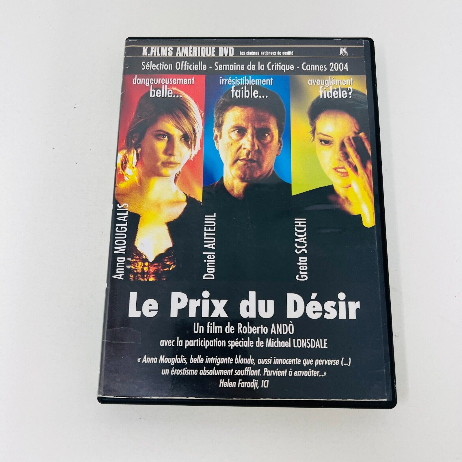 2005 Le Prix du Désir DVD Testé NTSC en Français Daniel Auteuil K.Films Amérique