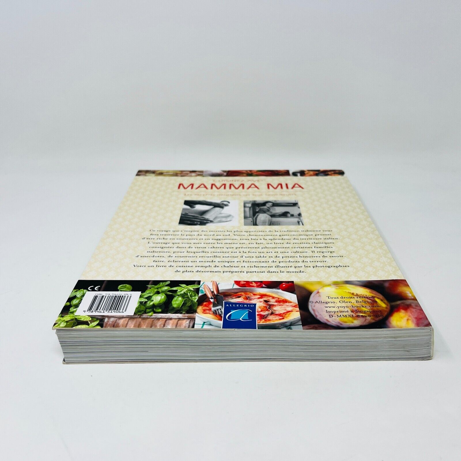 2011 Cuisinez avec Mamma Mia Livre de Recettes Italiennes Cuisine en Français