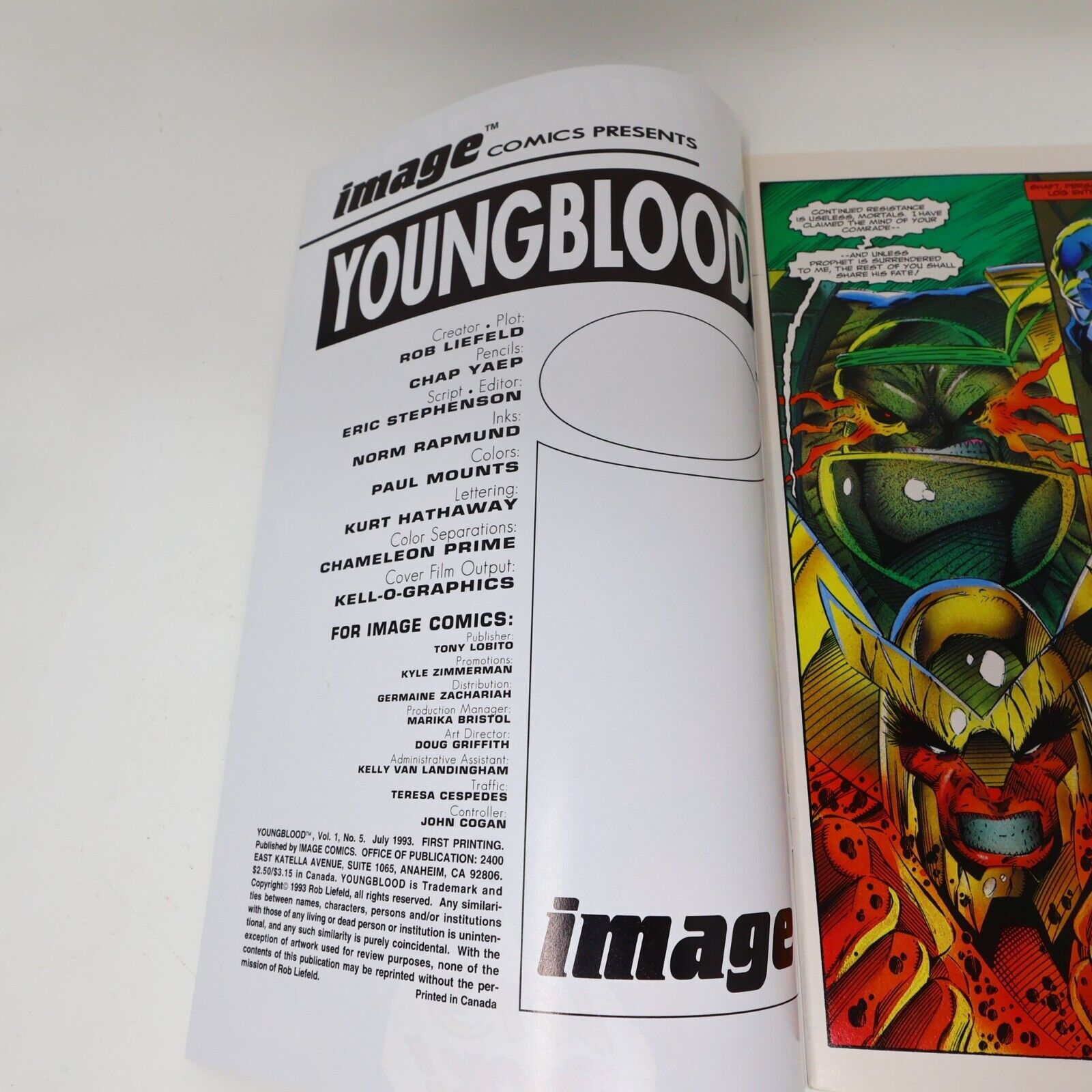 Lot 2 Comics Youngblood #4-5 Rob Liefeld/Danny K. Miki Image 1993 90s