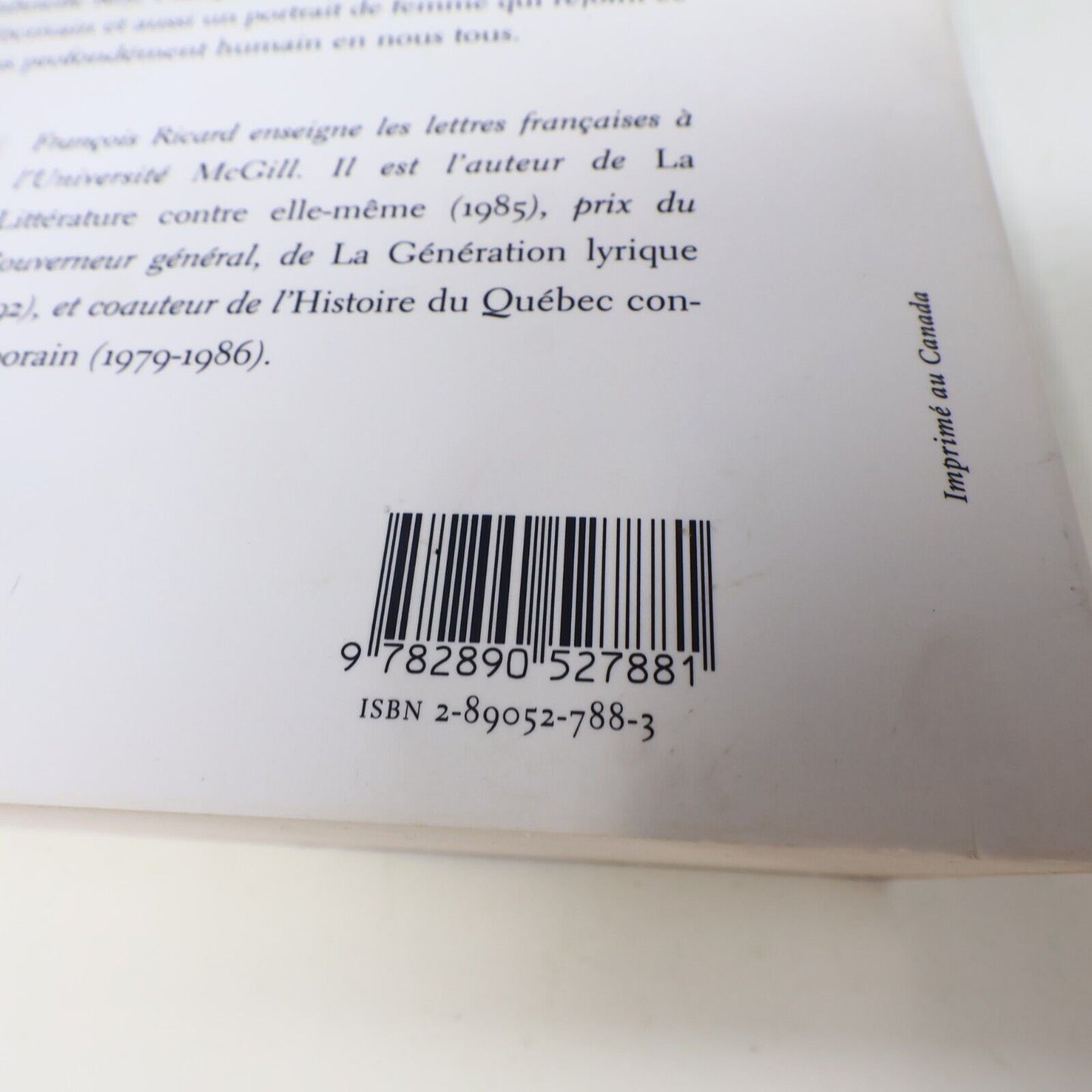 1996 Gabrielle Roy une Vie Biographie François Ricard Boréal Français Paperback