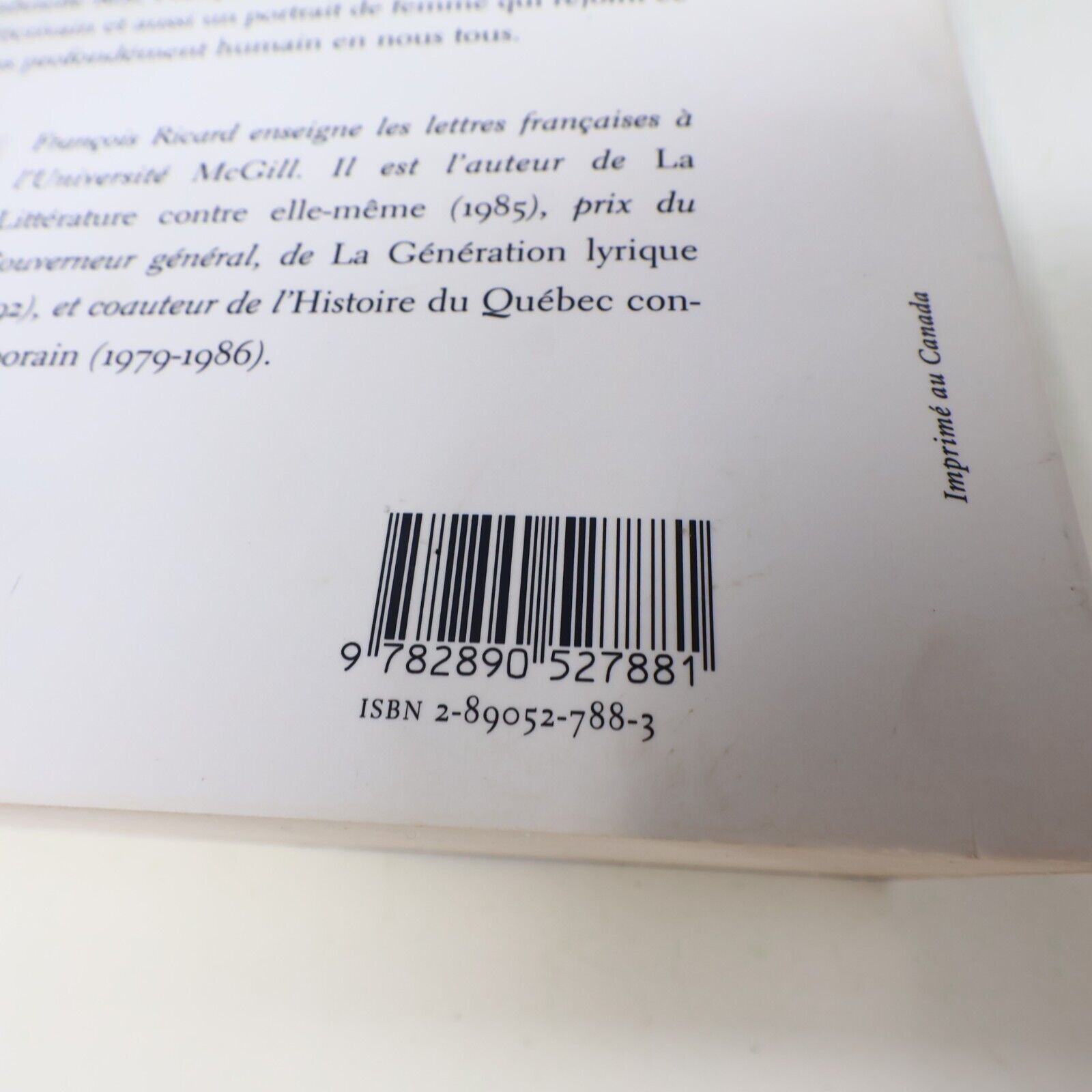 1996 Gabrielle Roy une Vie Biographie François Ricard Boréal Français Paperback
