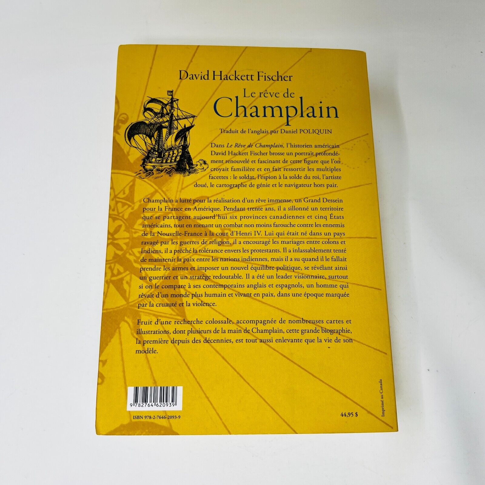2011 Le Rêve de Champlain Boréal David Hackett Fisher Explorateur Canada French