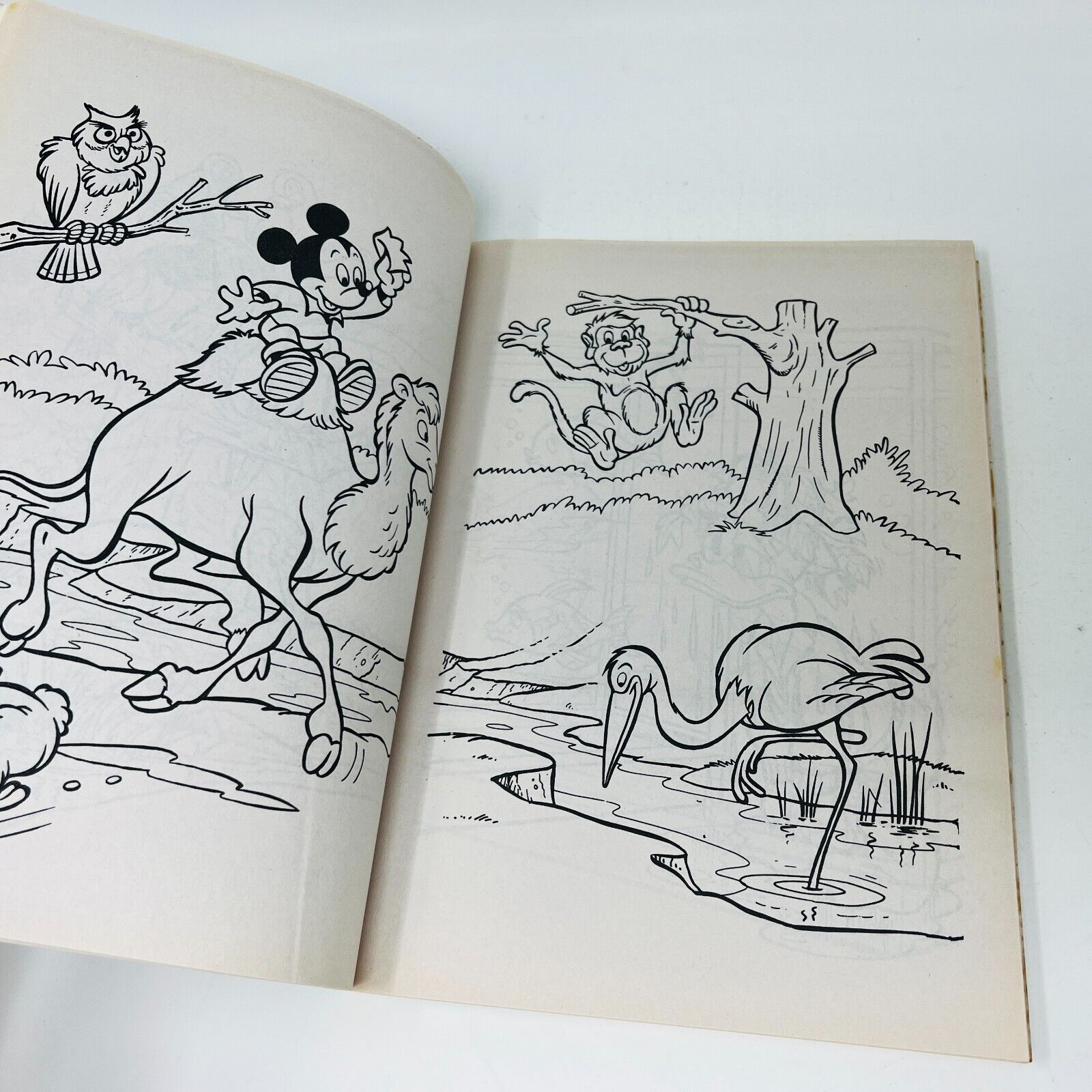 3x Disney Super Jumbo Coloring Golden Books Mickey/101 Dalmatians/Beauty 90s