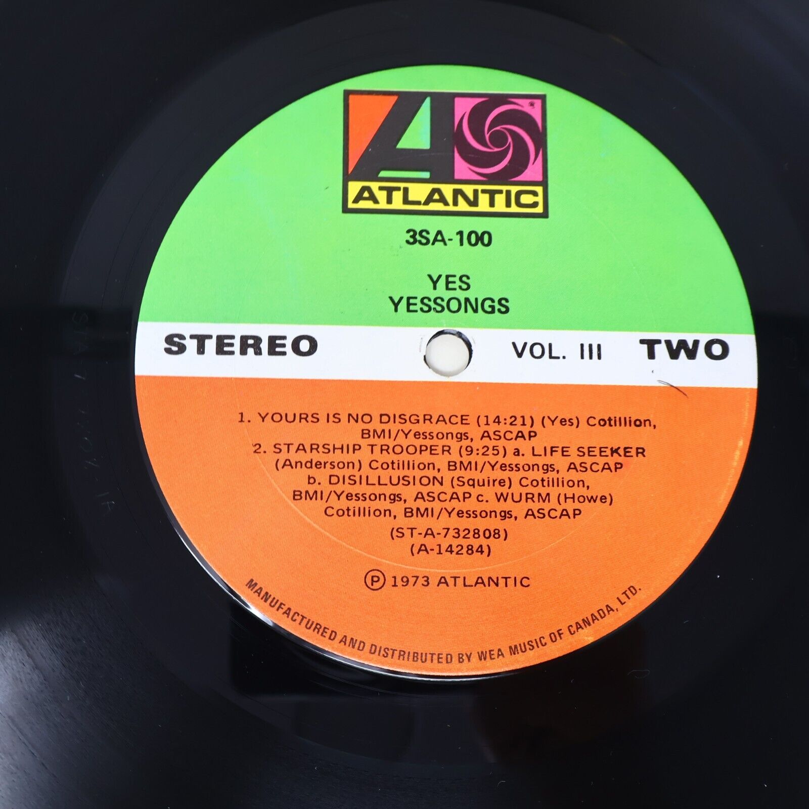 Yes Yessongs 3x LP Record Vinyl 1973 Canada Atlantic SD 3-100 Booklet Included