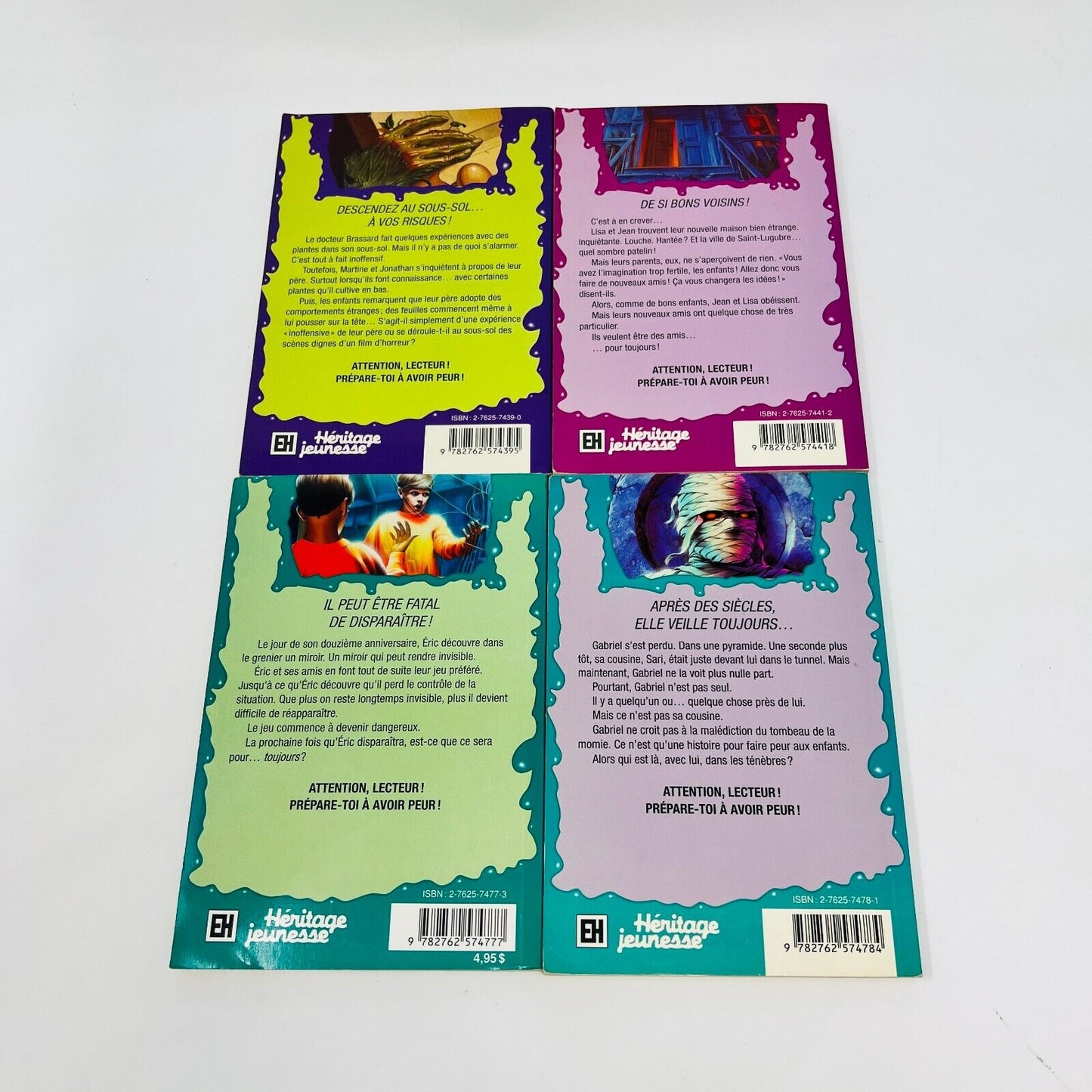 8x Chair de Poule EH Lot French Goosebumps Français R.L. Stine 90s Plage Hantée