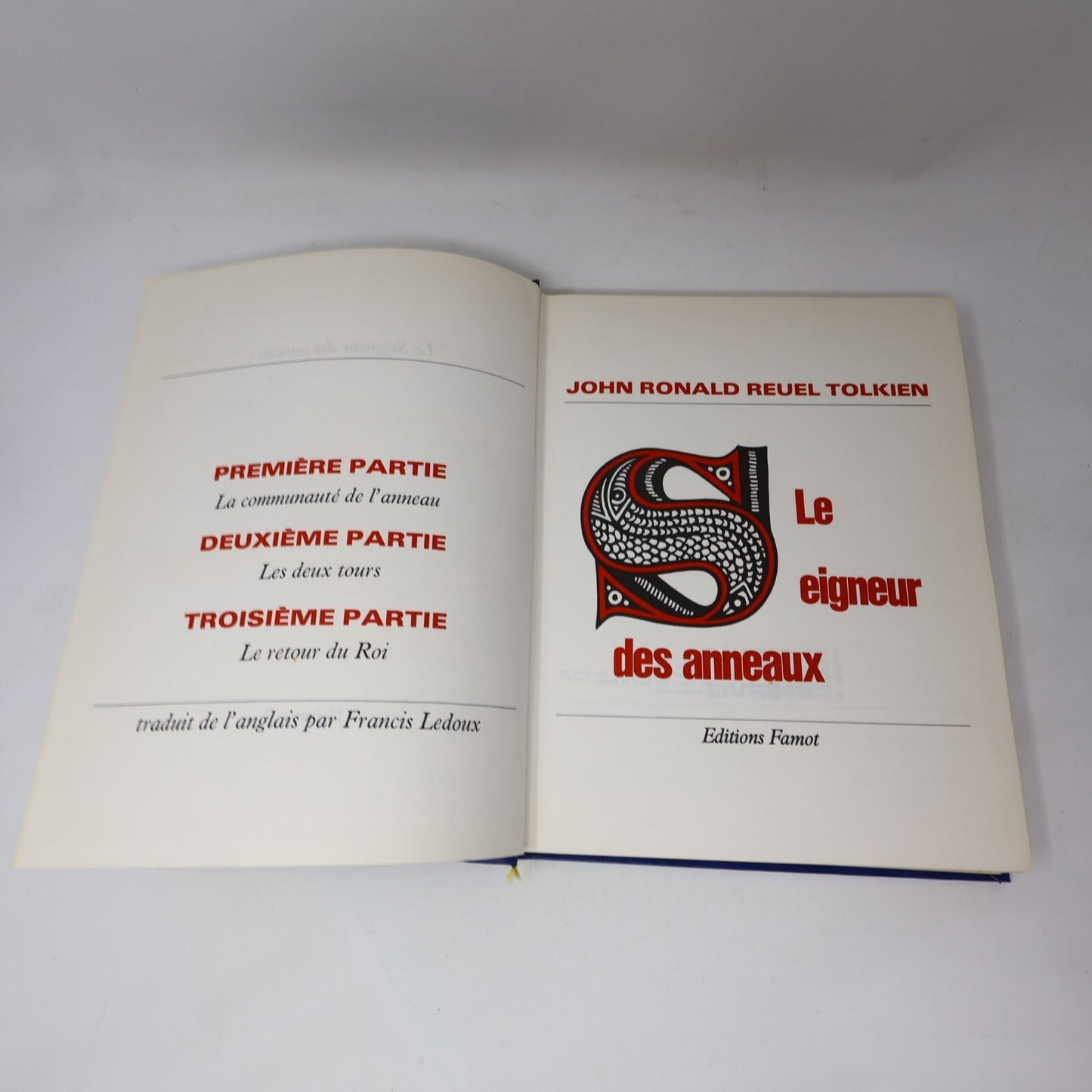 Le Seigneur des Anneaux #1-2 Lot 2 Livres J.R.R. Tolkien 1980 Famot Complète 80s