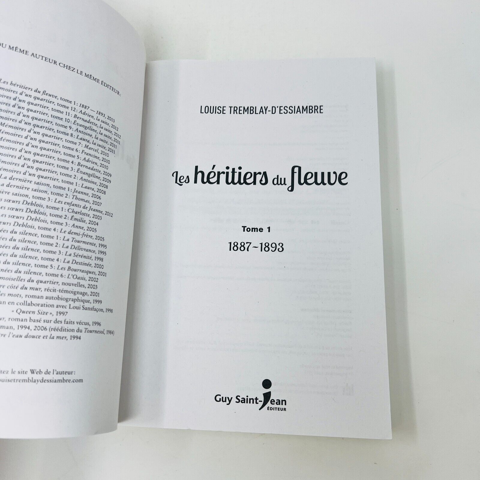 Les Héritiers du Fleuve Tomes 1-4 Série Complète de Louise Tremblay D'Essiambre
