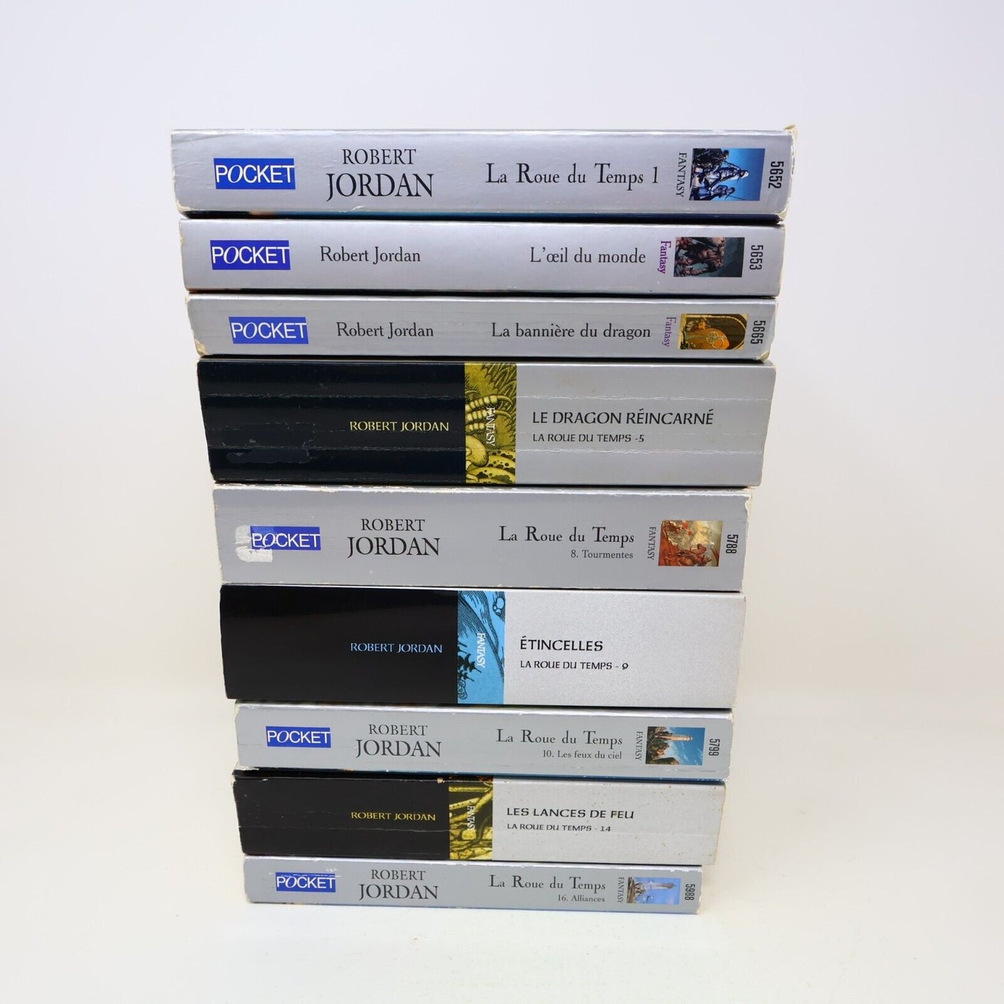 Lot 9 Livres La Roue du Temps Robert Jordan Pocket/France Loisirs Book Français