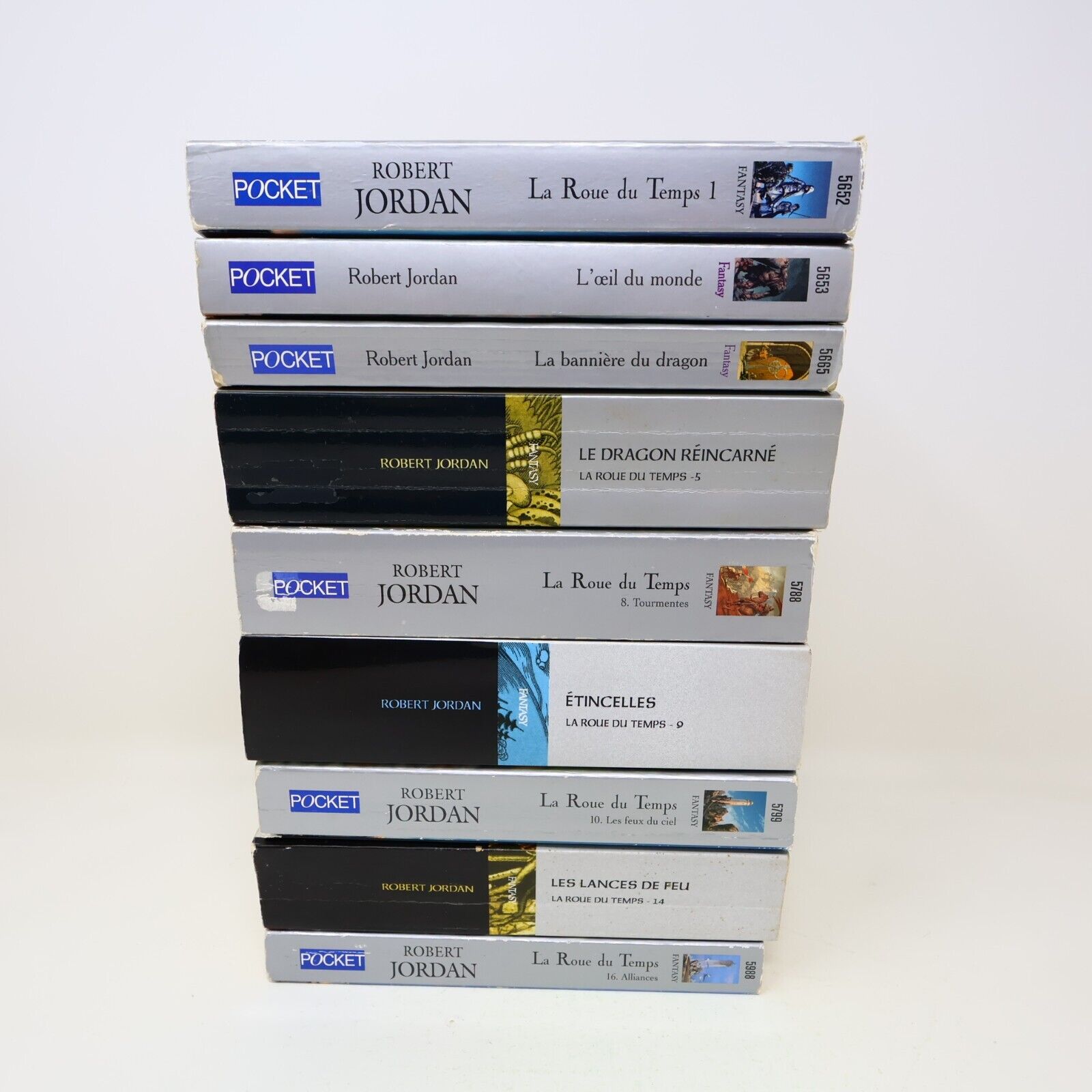 Lot 9 Livres La Roue du Temps Robert Jordan Pocket/France Loisirs Book Français