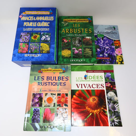 Le Jardinier Paresseux Lot 5 Livres Larry Hodgson Arbustes/Annuelles/Vivaces