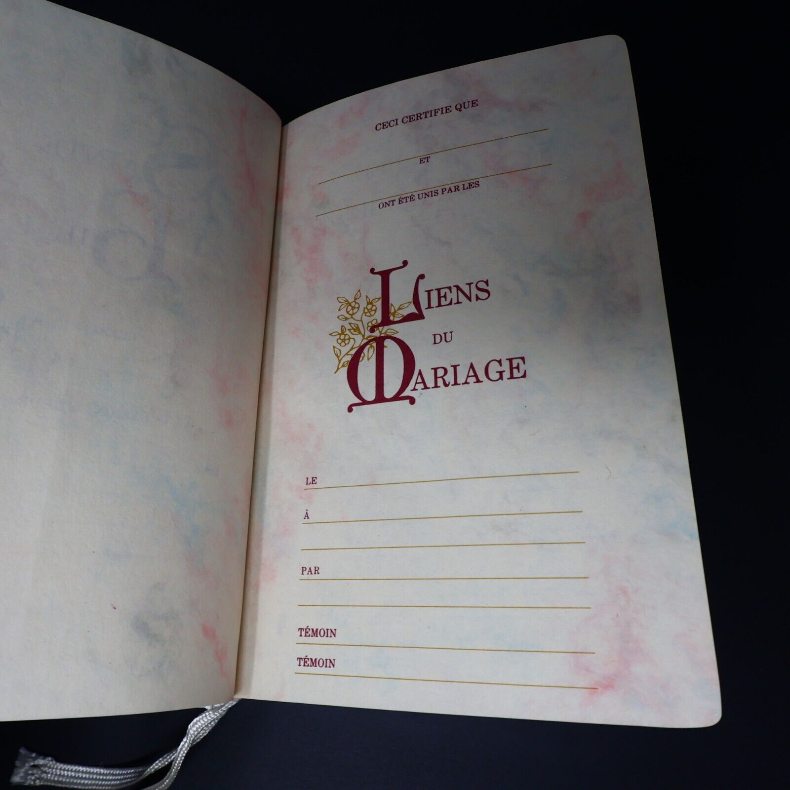 1988 La Sainte Bible de Mariage TOB Hardcover HC Societe Biblique Canadienne 80s