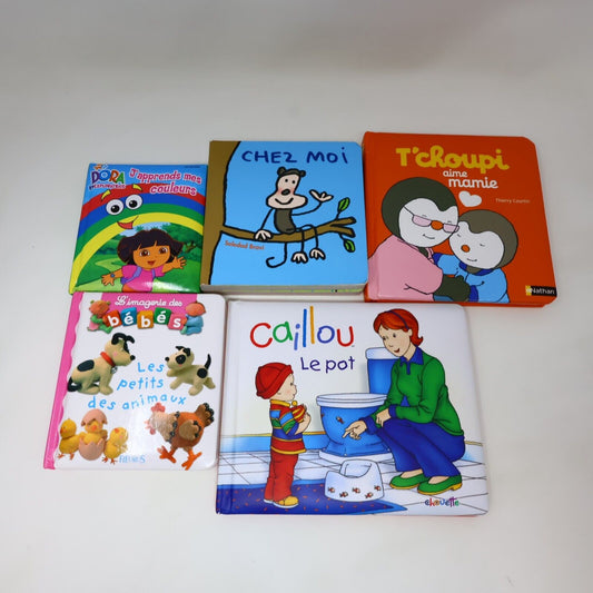 Lot 15 Livres Cartonnés Jeunes Enfants Français Young Children French Bundle Mix