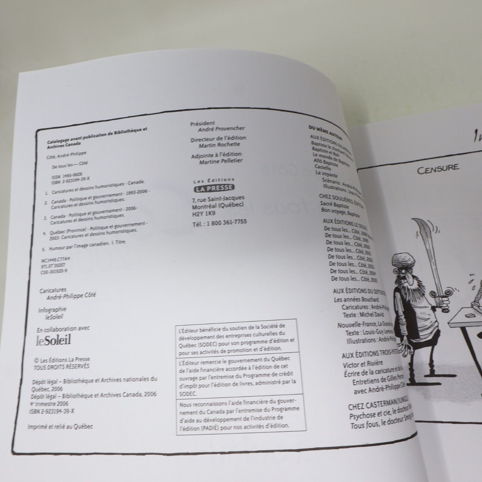 De Tous les Côté Lot 3 Bandes dessinées André-Philippe Coté 2006-2008 Français