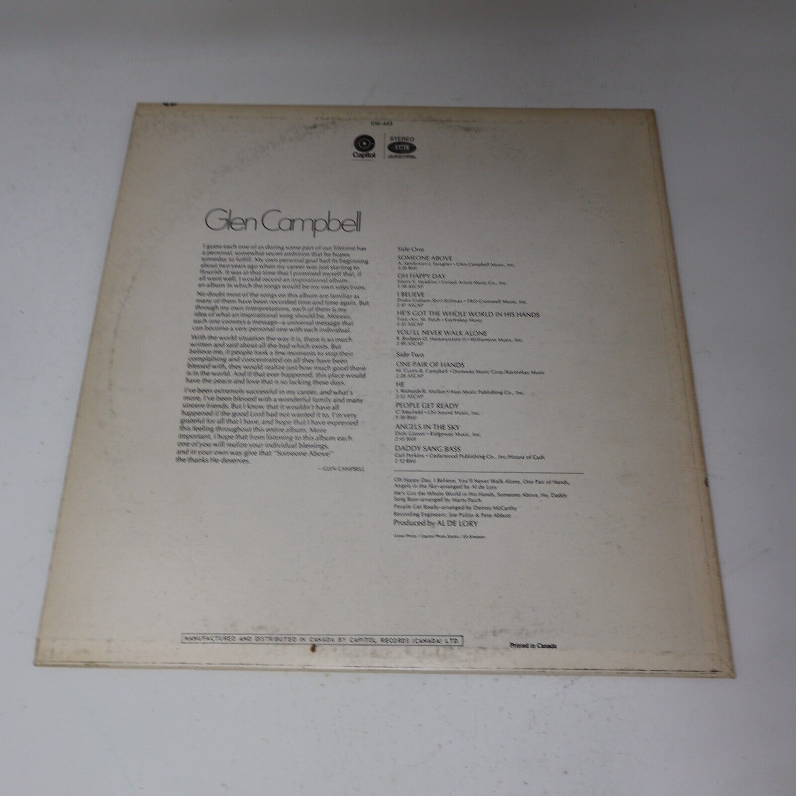 Glen Campbell Galveston + Oh Happy Day Lot of 2 LP Record Vinyl SW-443 ST-210