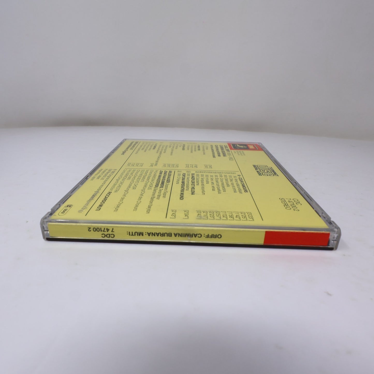 Carmina Burana CD Carl Orff/Riccardo Muti/Jonathan Summers Opera Classical 80s