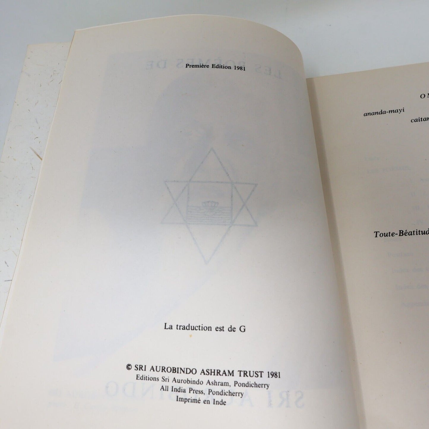 Lot 4 Livres Sri Aurobindo Savitri Poèmes Conscience Renaissance Karma Français