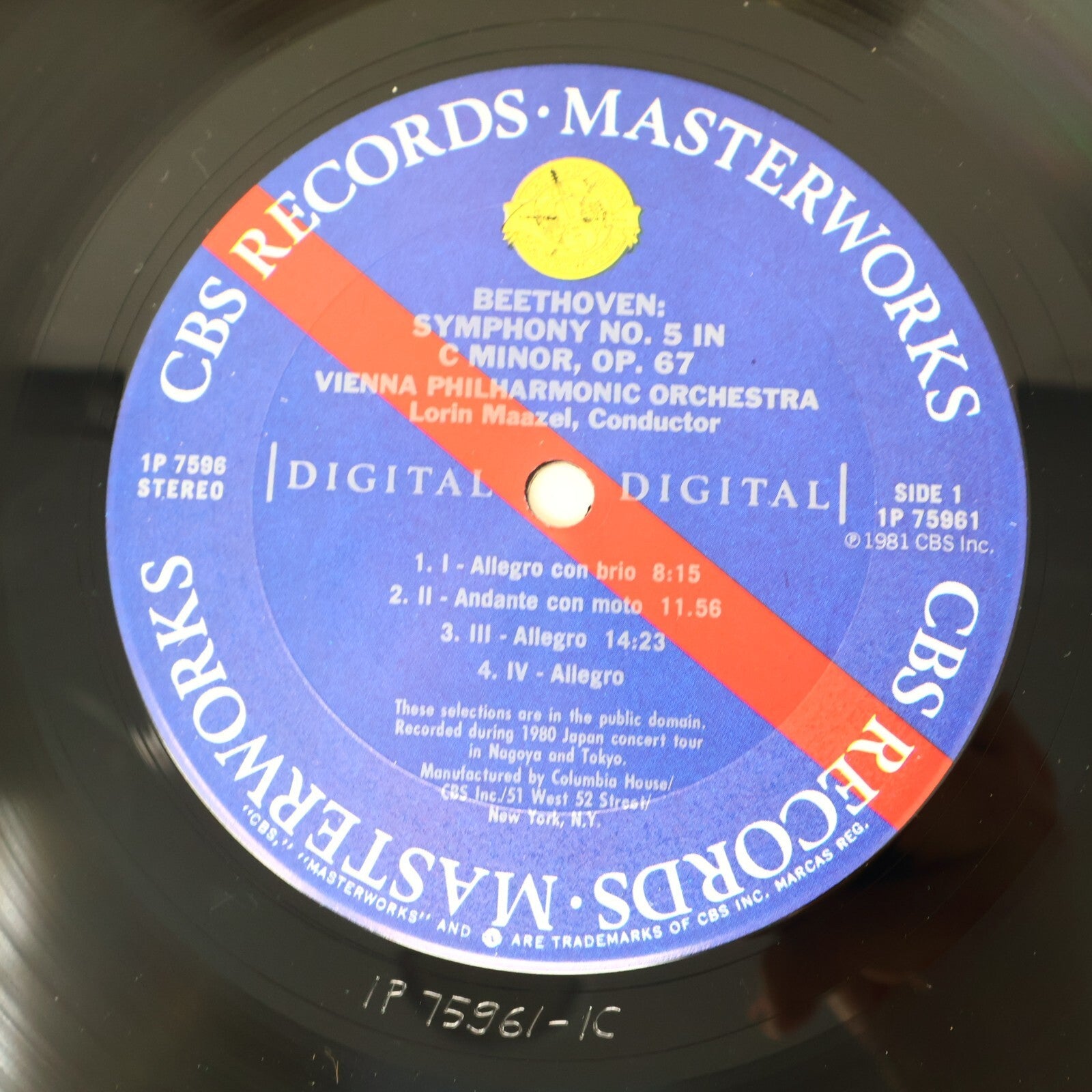 Lorin Maazel Beethoven Schubert Wiener 1981 Symphony #5 op.67 #8 Record 1P 7596